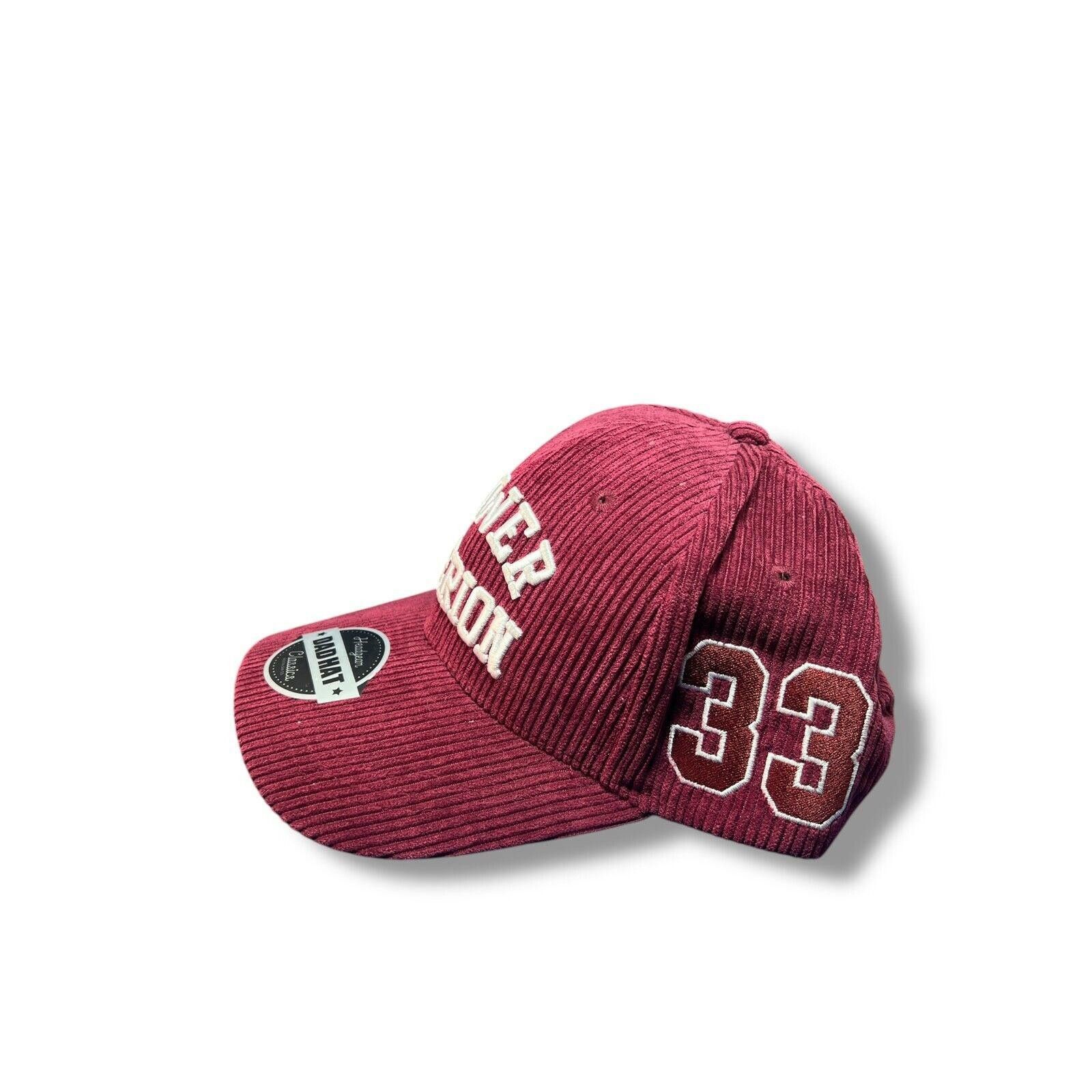 NBA Kobe Bryant Lower Merion #33 Snapback Hat Maroon Corduroy Size ONE SIZE - 3 Thumbnail