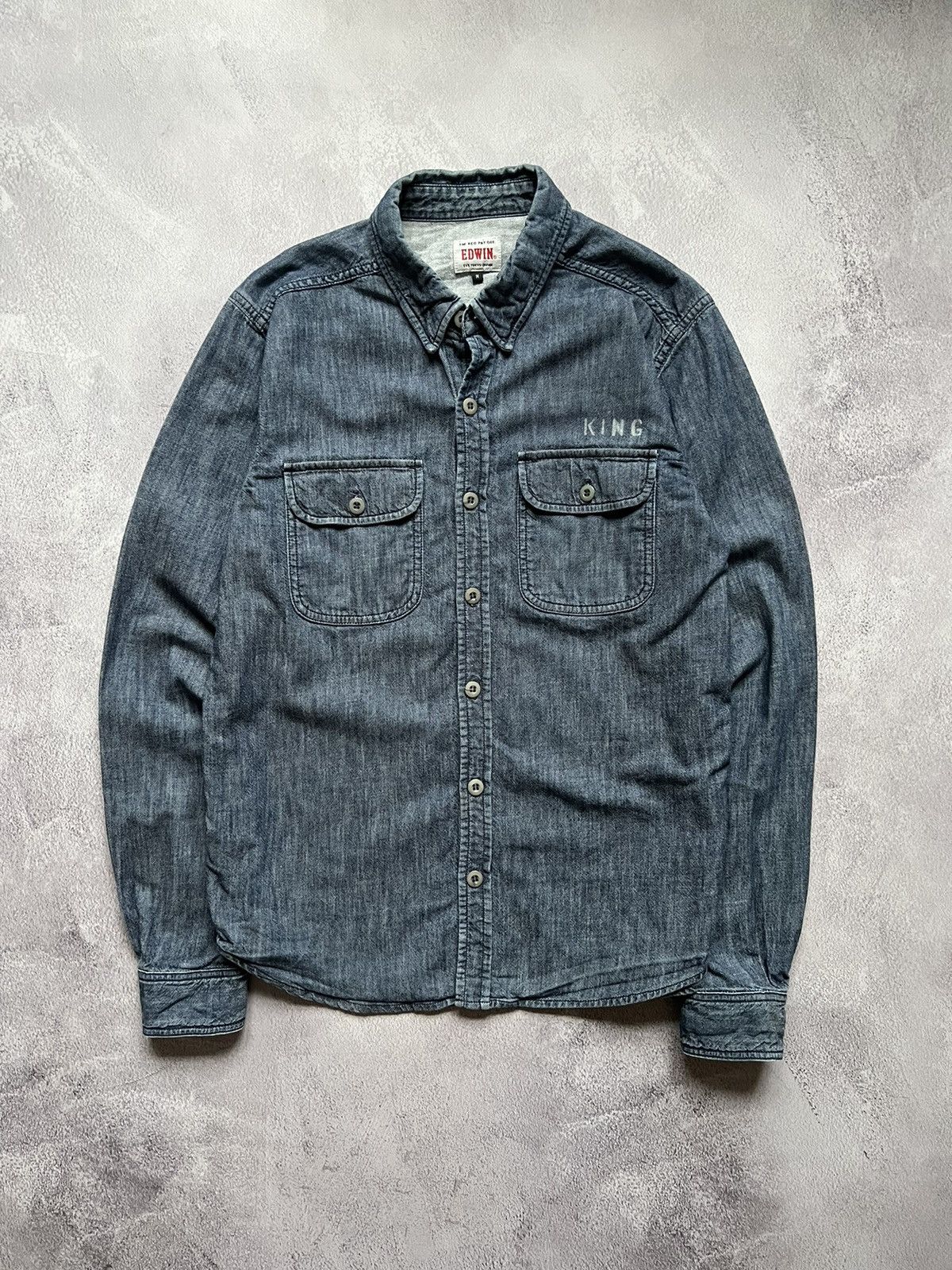 Edwin Edwin King Denim Button Up Thick Shirt Men’s M Size US M / EU 48-50 / 2 - 1 Thumbnail