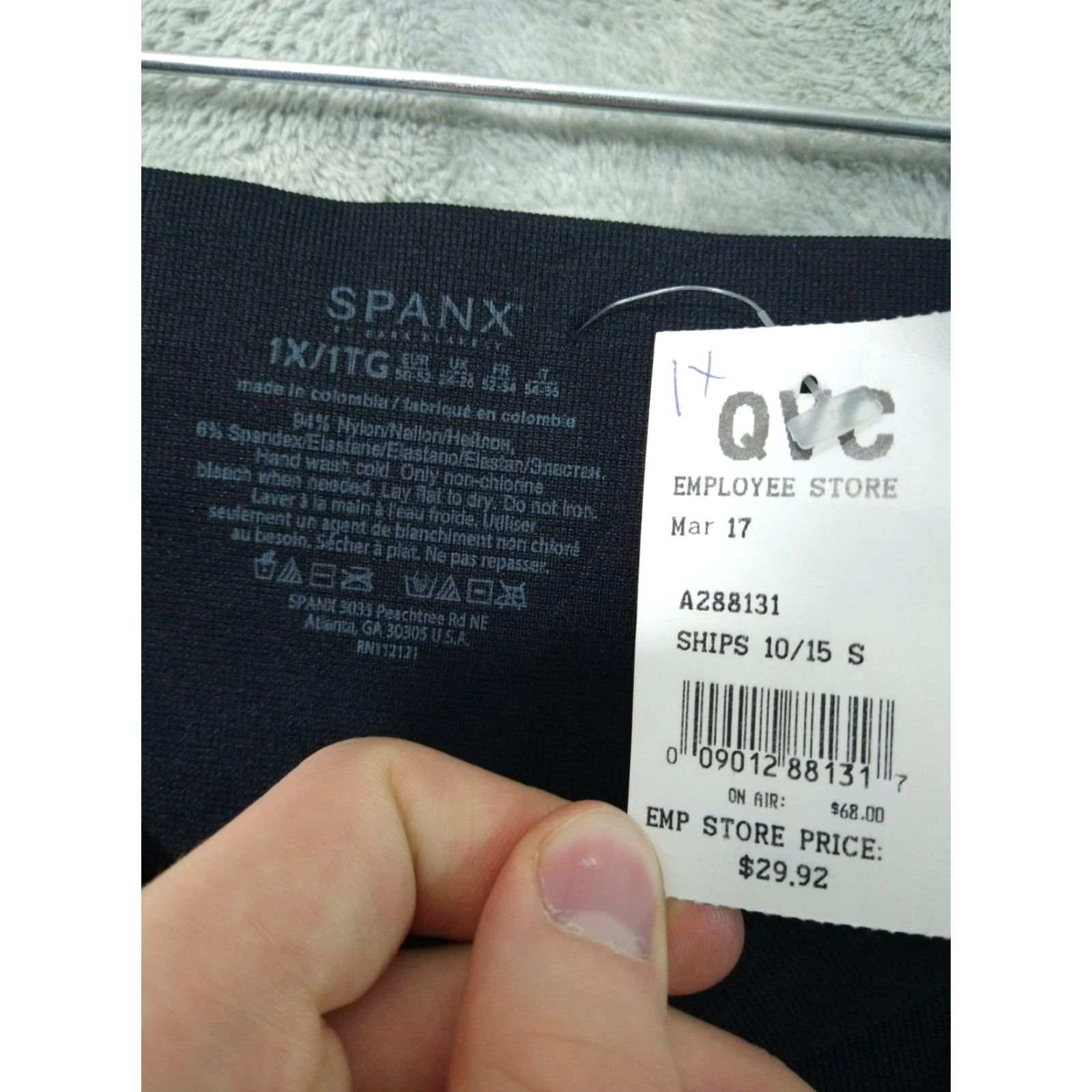 Spanx Spanx Leggings Womens 1X Plus Black Active Stretch Ankle Mid Rise Size 40" / US 18 - 7 Thumbnail