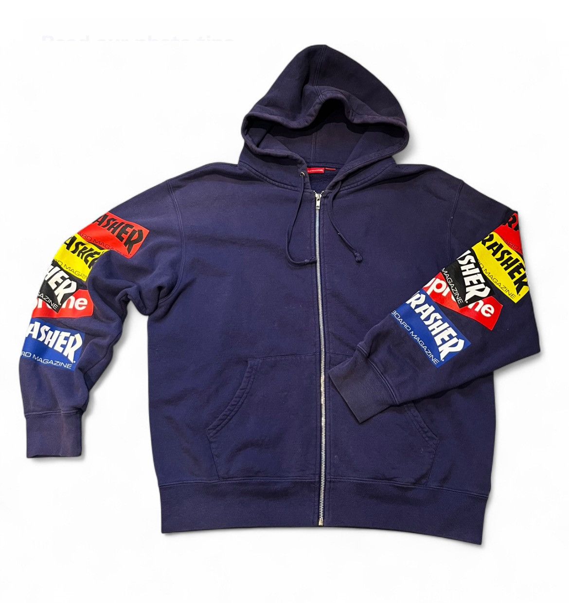 Supreme × Thrasher SUPREME THRASHER CROSS ZIP UP HOODIE | Grailed
