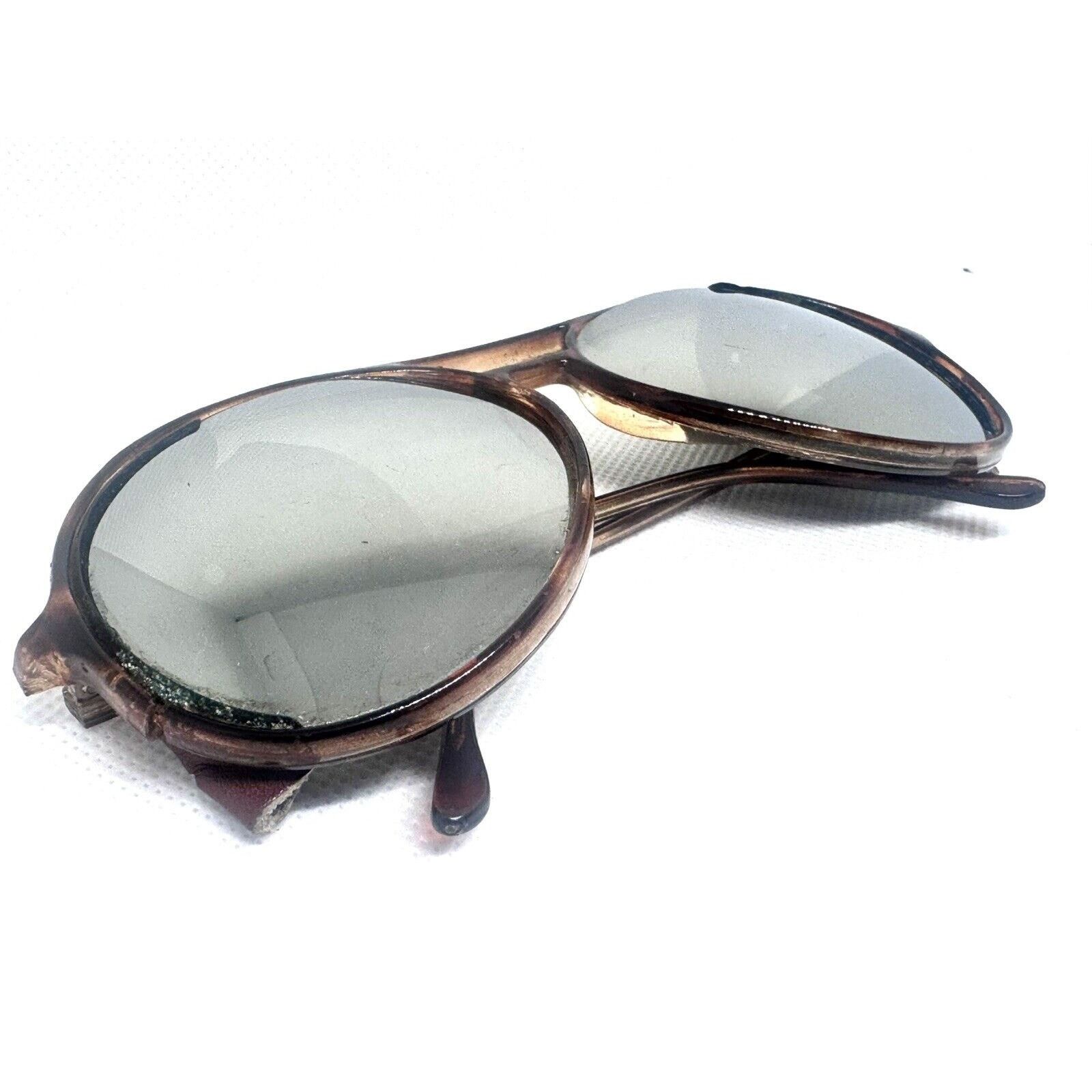 Other VINTAGE! I SKI SUNGLASSES JAPAN MIRRORED WITH LEATHER SHELDS Size ONE SIZE - 3 Thumbnail