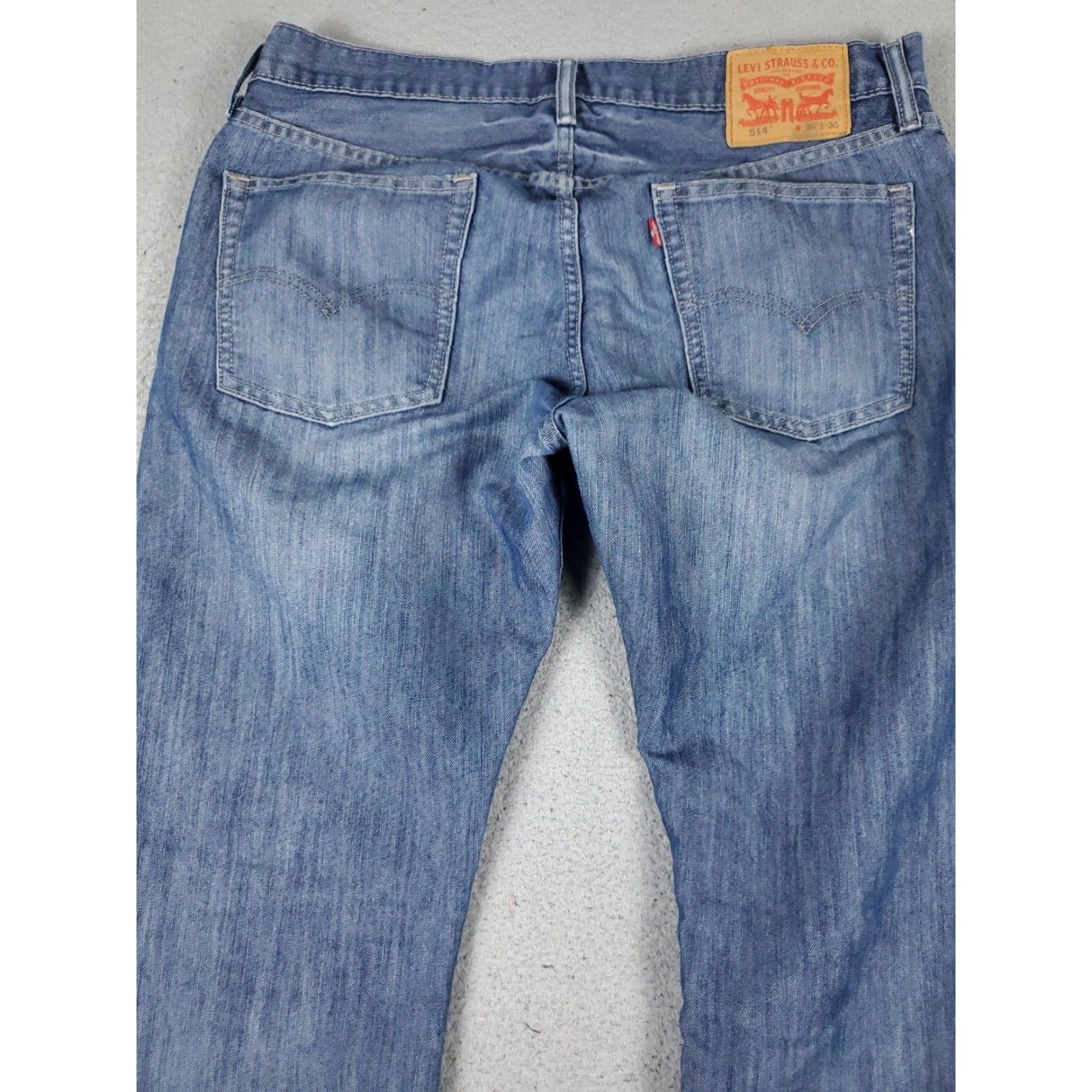 Levi's Levis 514 Straight Leg Jeans Mens 36x30 Blue Cotton Casual 5-Pocket Size US 36 / EU 52 - 7 Thumbnail
