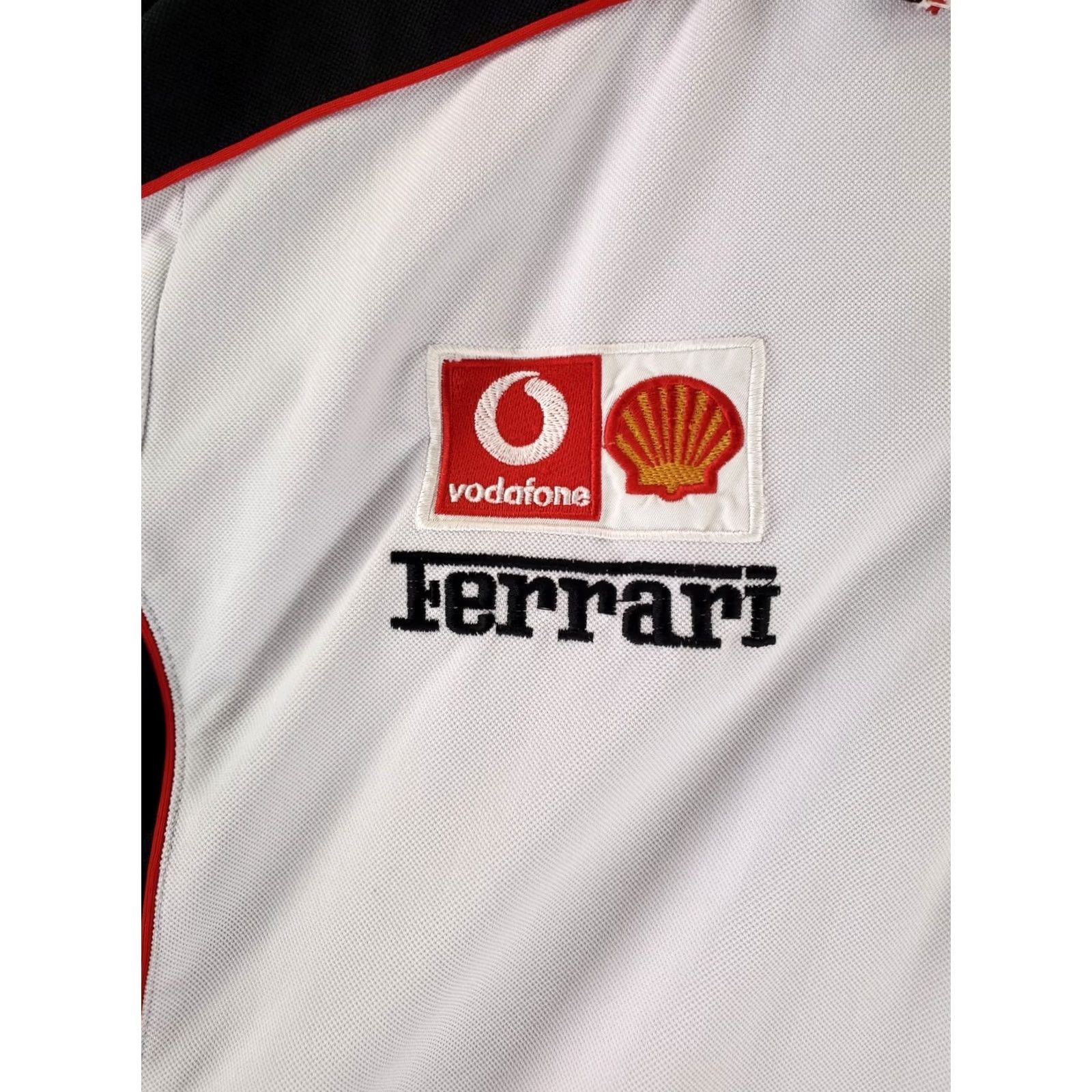 Ferrari VINTAGE Ferrari Polo Shirt VTG Marlboro Vodafone White Short Sleeve Mens L Size US L / EU 52-54 / 3 - 3 Thumbnail