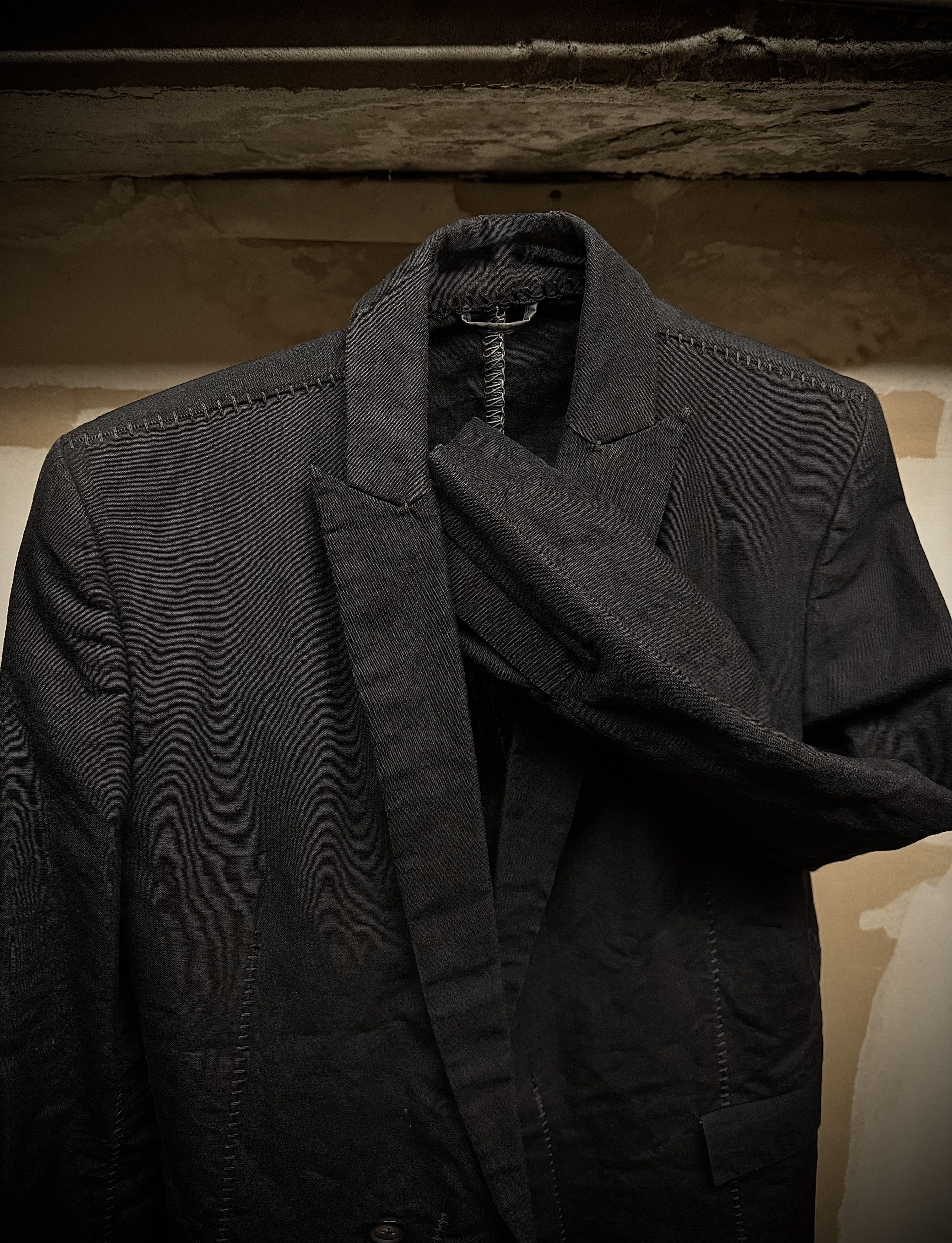 Leopold Bossert Leopold Bossert SS17 Selvedge Overlock Peak Lapel Linen Rami Size US S / EU 44-46 / 1 - 3 Thumbnail