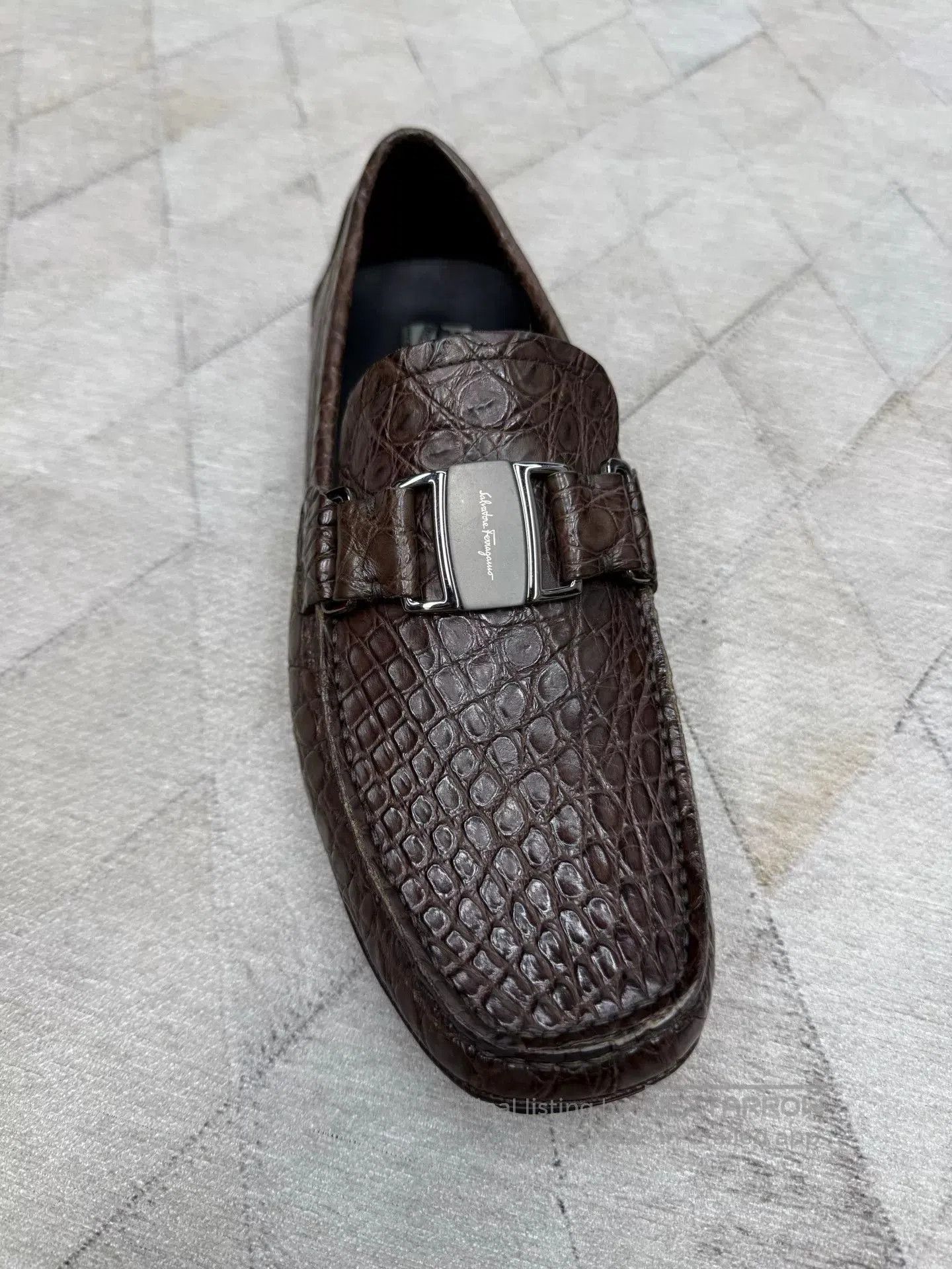 Salvatore Ferragamo Ferragamo Crocodile Leather Shoes w/ Metal Buckle. Size US 8 / EU 41 - 5 Thumbnail