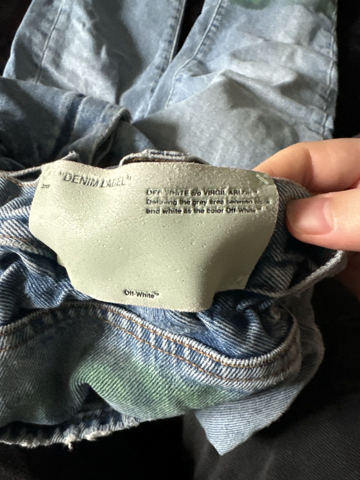 Off-White × Virgil Abloh Off-White Slim Low Crotch Graffiti Jeans - No Belt Size 29" - 12 Thumbnail