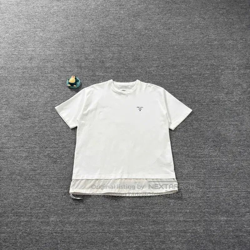 Prada Prada White Cotton Men's T-Shirt in XL Size. Size US XL / EU 56 / 4 - 1 Thumbnail