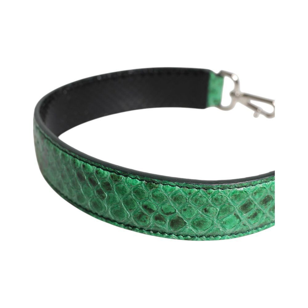 Dolce & Gabbana Dolce & Gabbana Black Green Exotic Leather Bag Shoulder Stra Size ONE SIZE - 4 Thumbnail