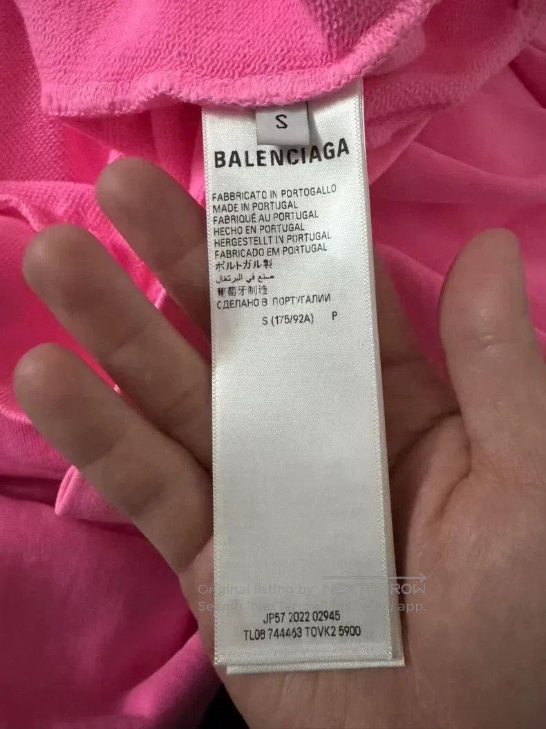 Balenciaga Balenciaga Pink Scissors Letter Logo Hoodie Size US S / EU 44-46 / 1 - 4 Thumbnail
