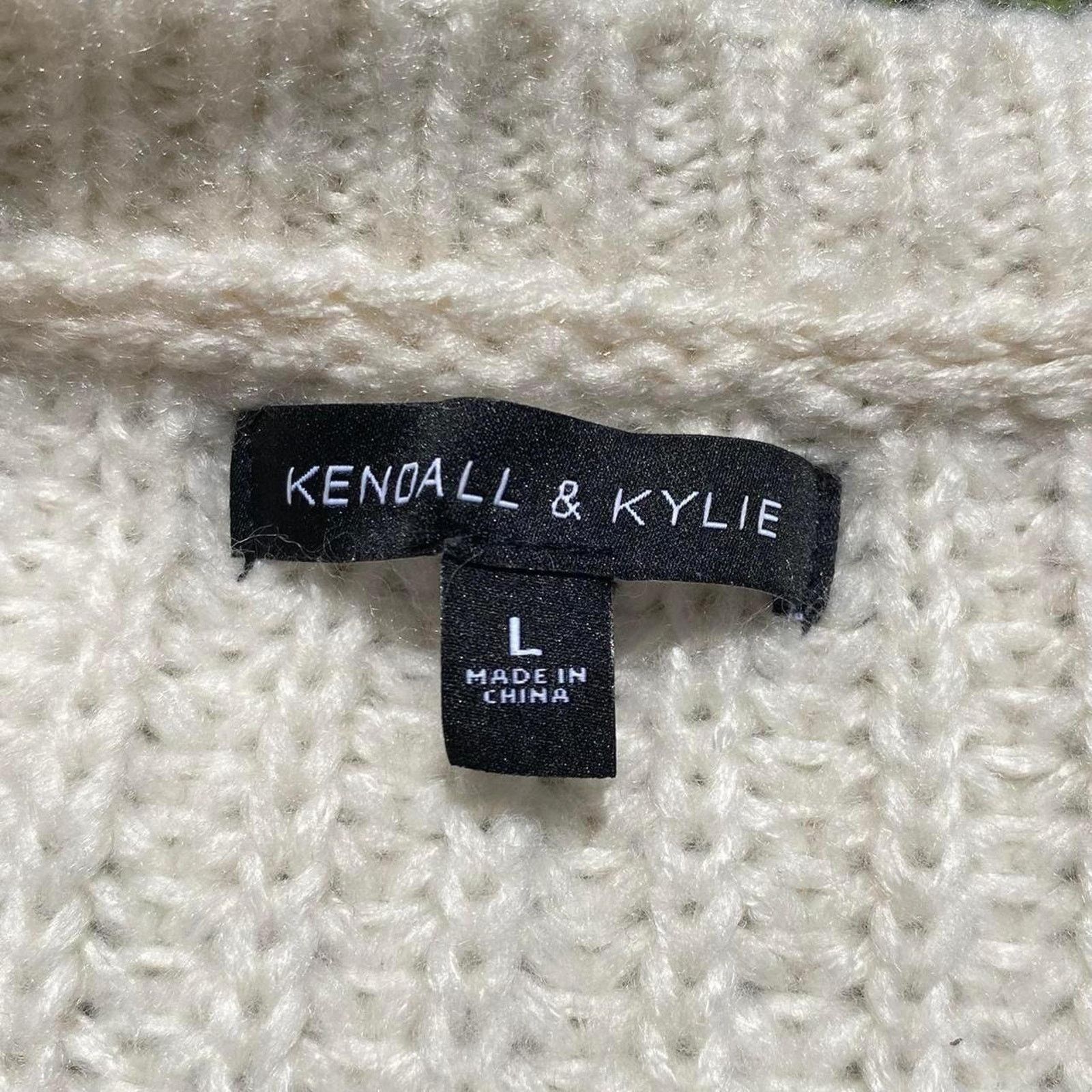 Kendall And Kylie Kendal & Kylie Cream Knit Sweater Size L / US 10 / IT 46 - 2 Thumbnail
