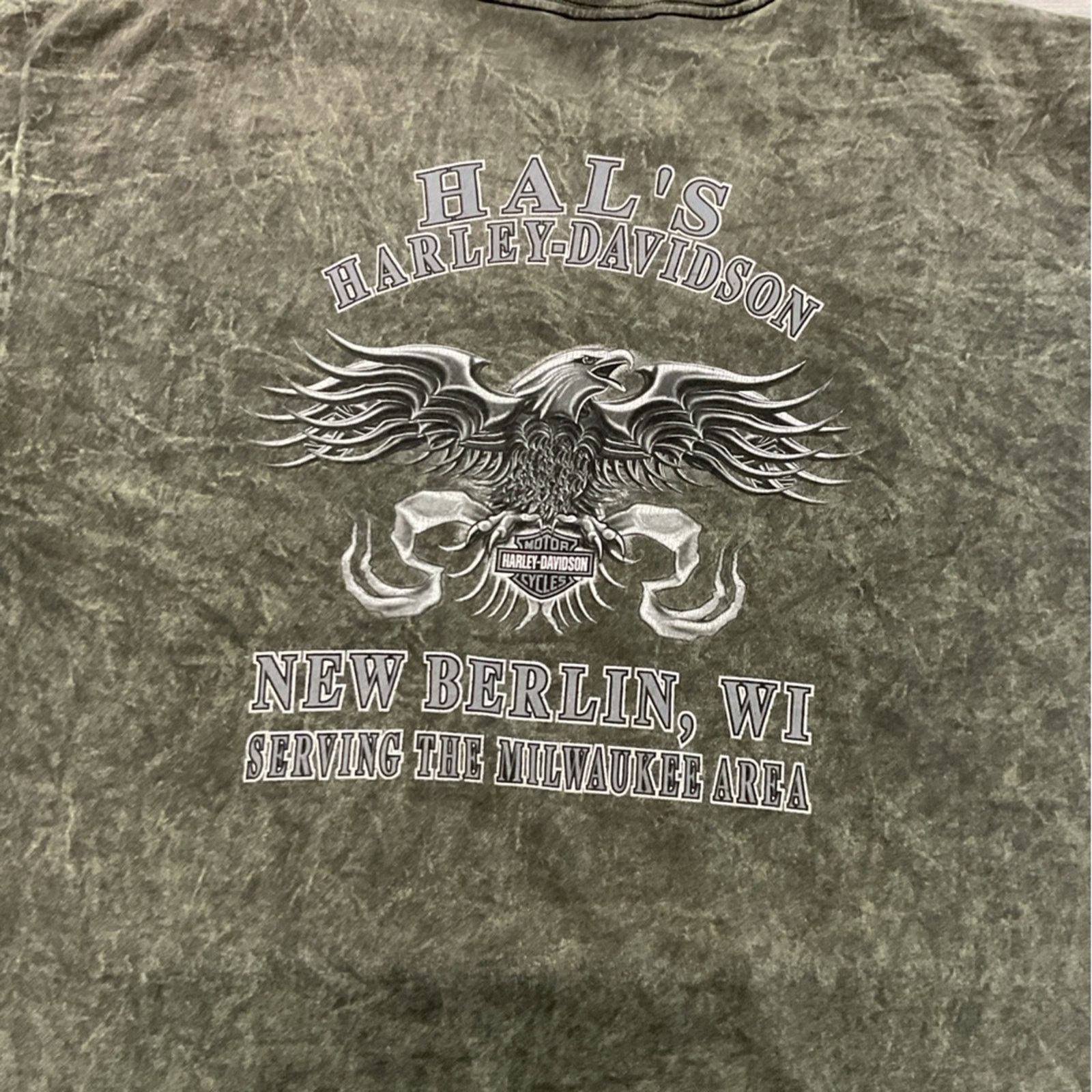 Harley Davidson Harley Davidson New Berlin Olive T-Shirt Size US L / EU 52-54 / 3 - 5 Thumbnail