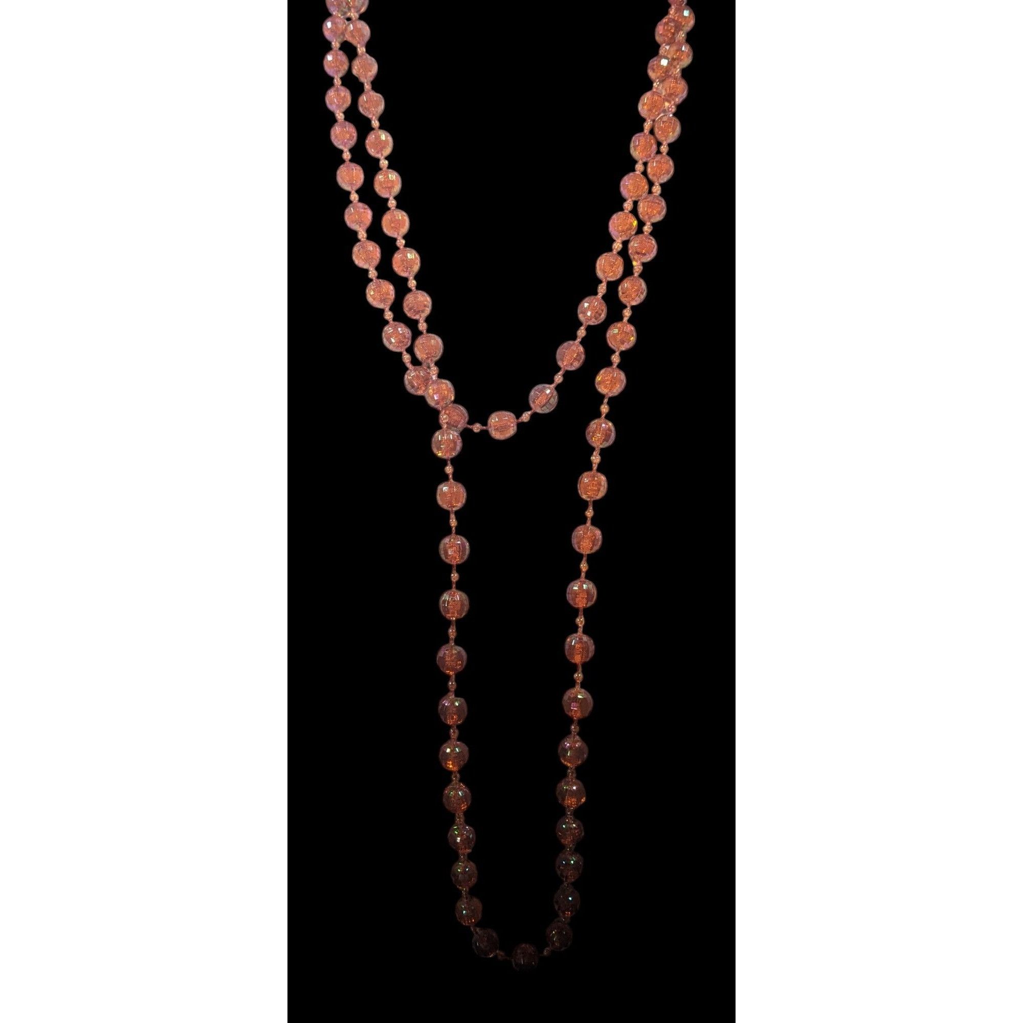 Other Sparkly Glam Orange Faceted Beaded Extra Long Necklace Size ONE SIZE - 2 Thumbnail
