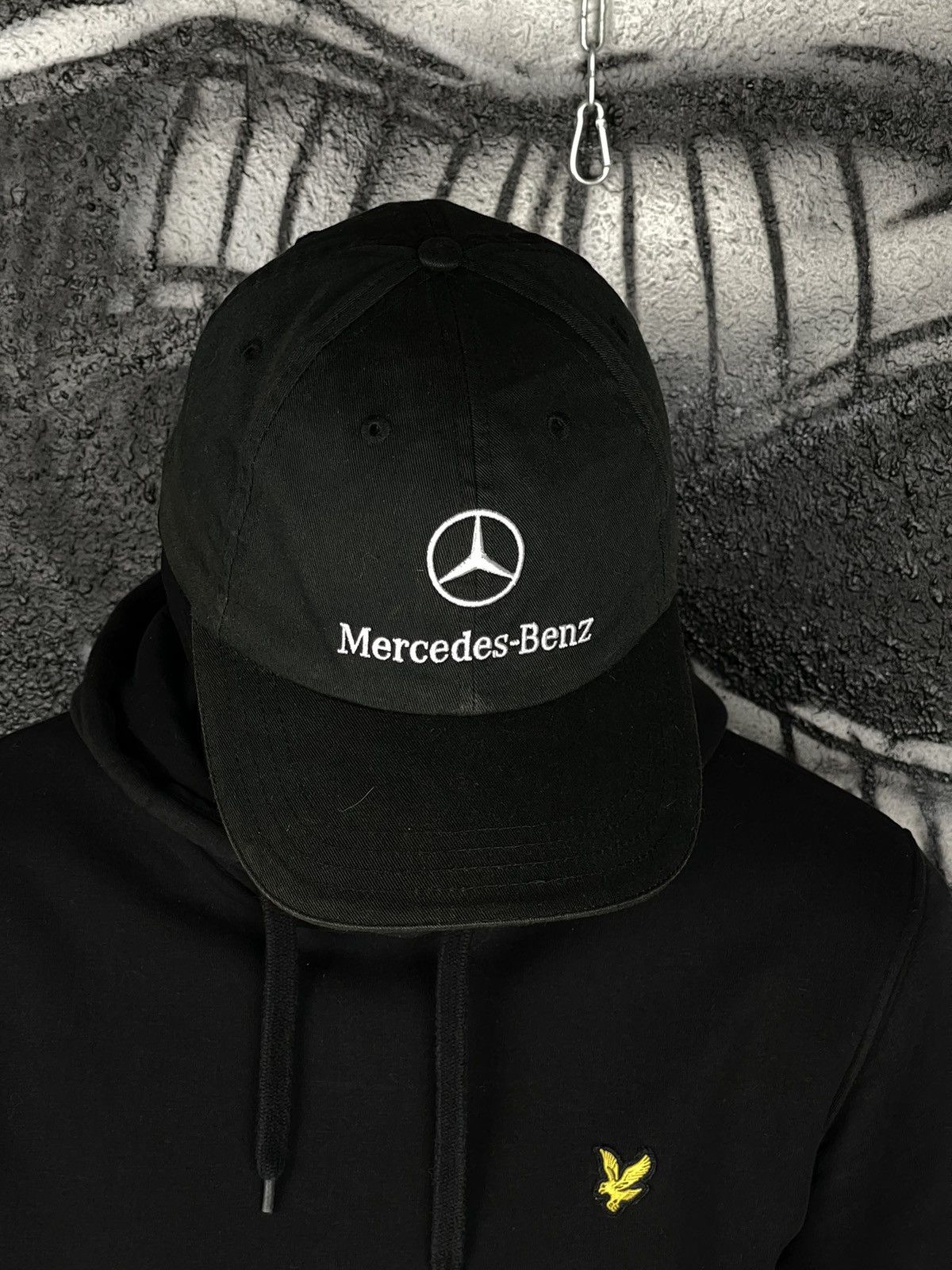 Mercedes-Benz Mercedes-Benz Embroidered Logo Black Racing Cap Hat Size ONE SIZE - 3 Thumbnail