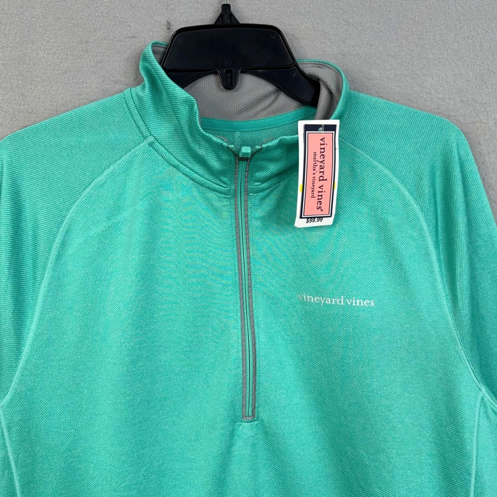 Vineyard Vines VINTAGE Vineyard Vines Pullover Men M Blue Aqua Performance Half Zip Golf NWT Size US M / EU 48-50 / 2 - 2 Thumbnail