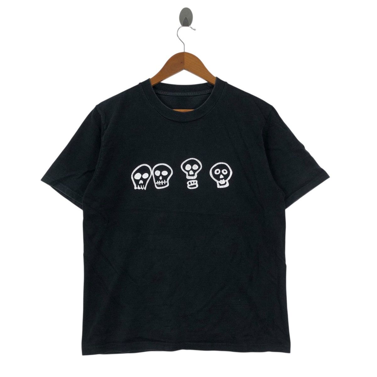 Other Vintage 90s SKULL SKATES SKATEBOARD Black T-Shirt Size US M / EU 48-50 / 2 - 2 Thumbnail