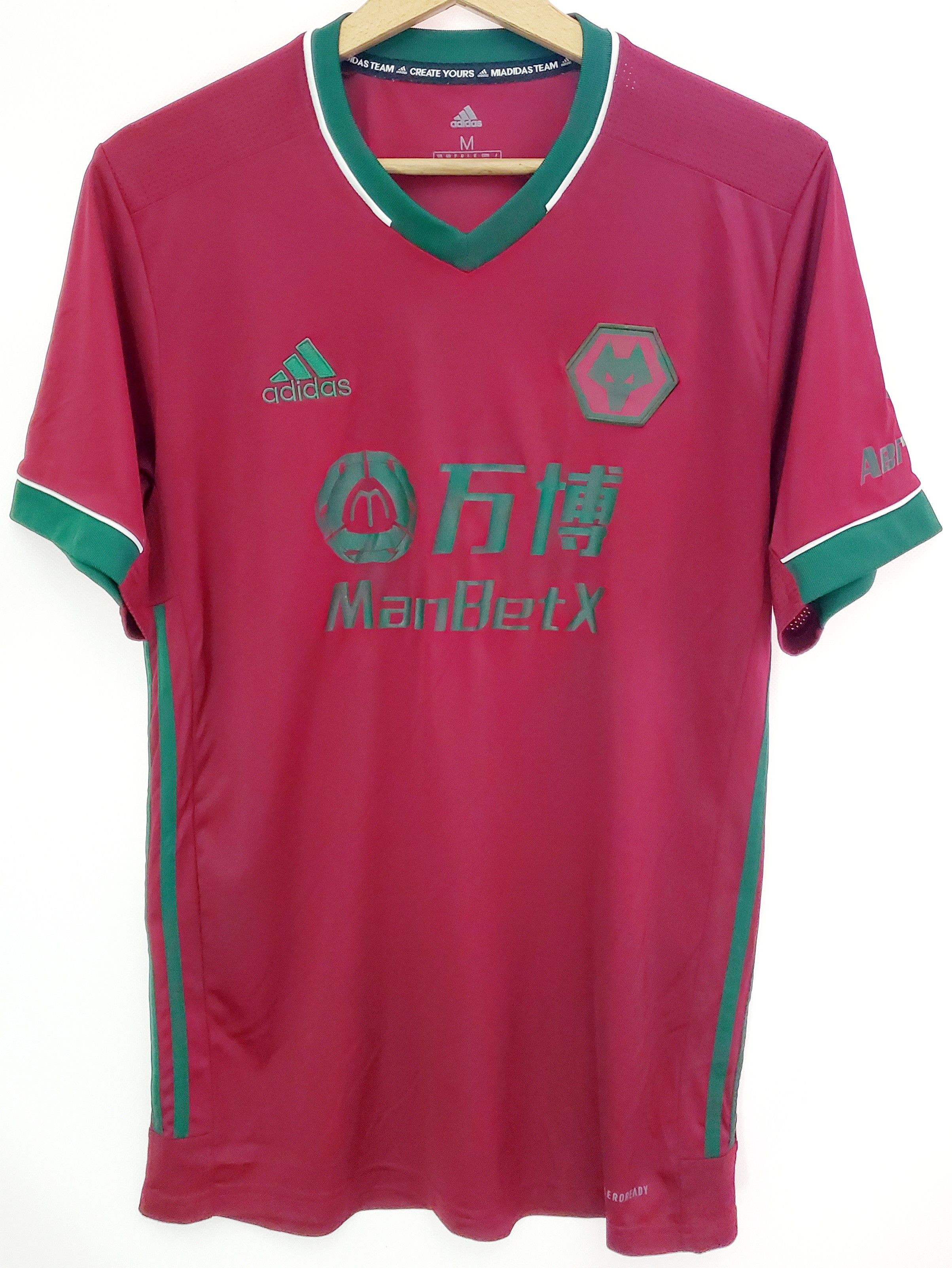 Adidas WOLVERHAMPTON 2020/21 AWAY 3RD JERSEY perfect condition M Size US M / EU 48-50 / 2 - 1 Thumbnail