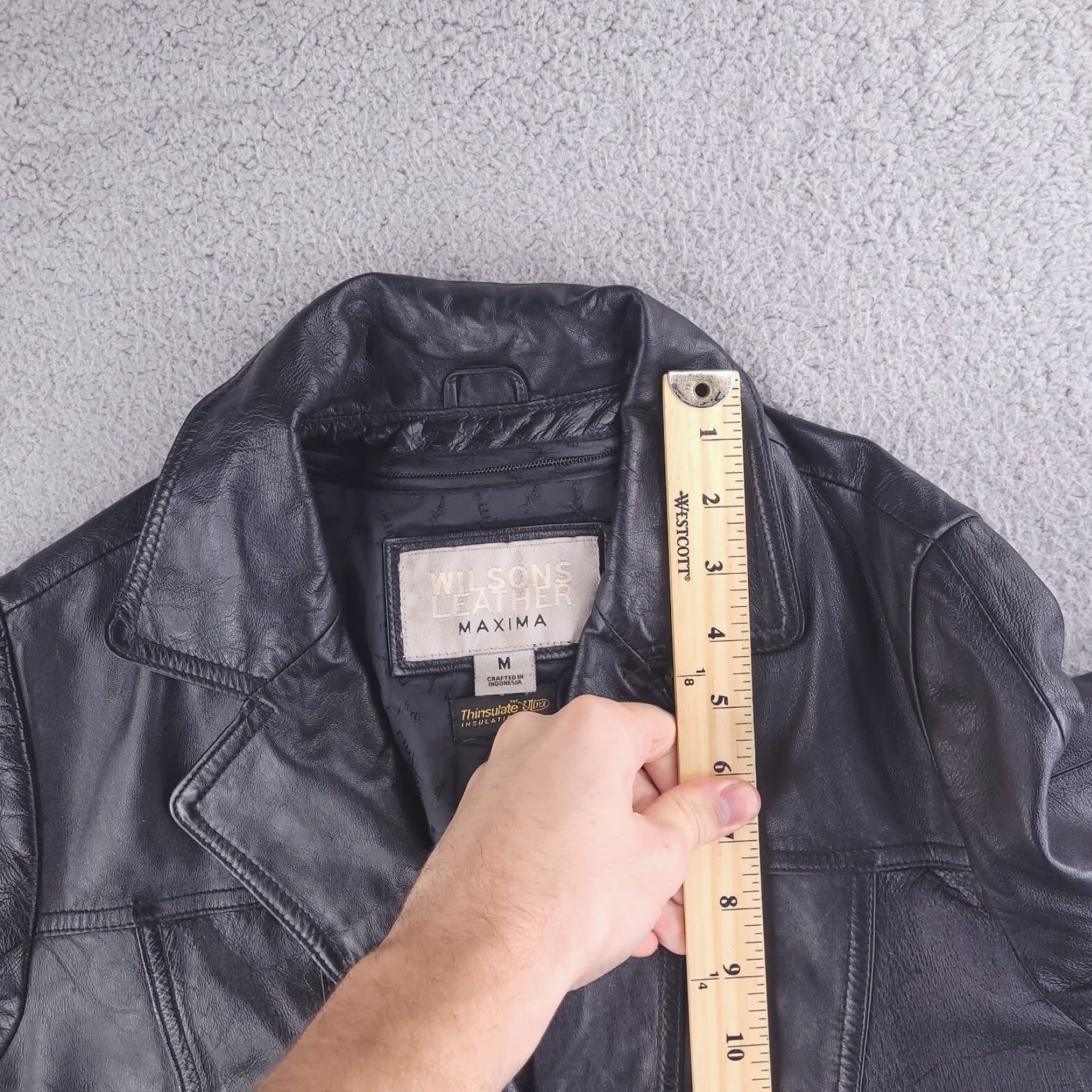 Vintage Wilsons Leather Jacket Womens Medium Black Maxima Real Genuine - Jacket - Women - M - Black - Solid - Basic Jacket Size M / US 6-8 / IT 42-44 - 7 Thumbnail