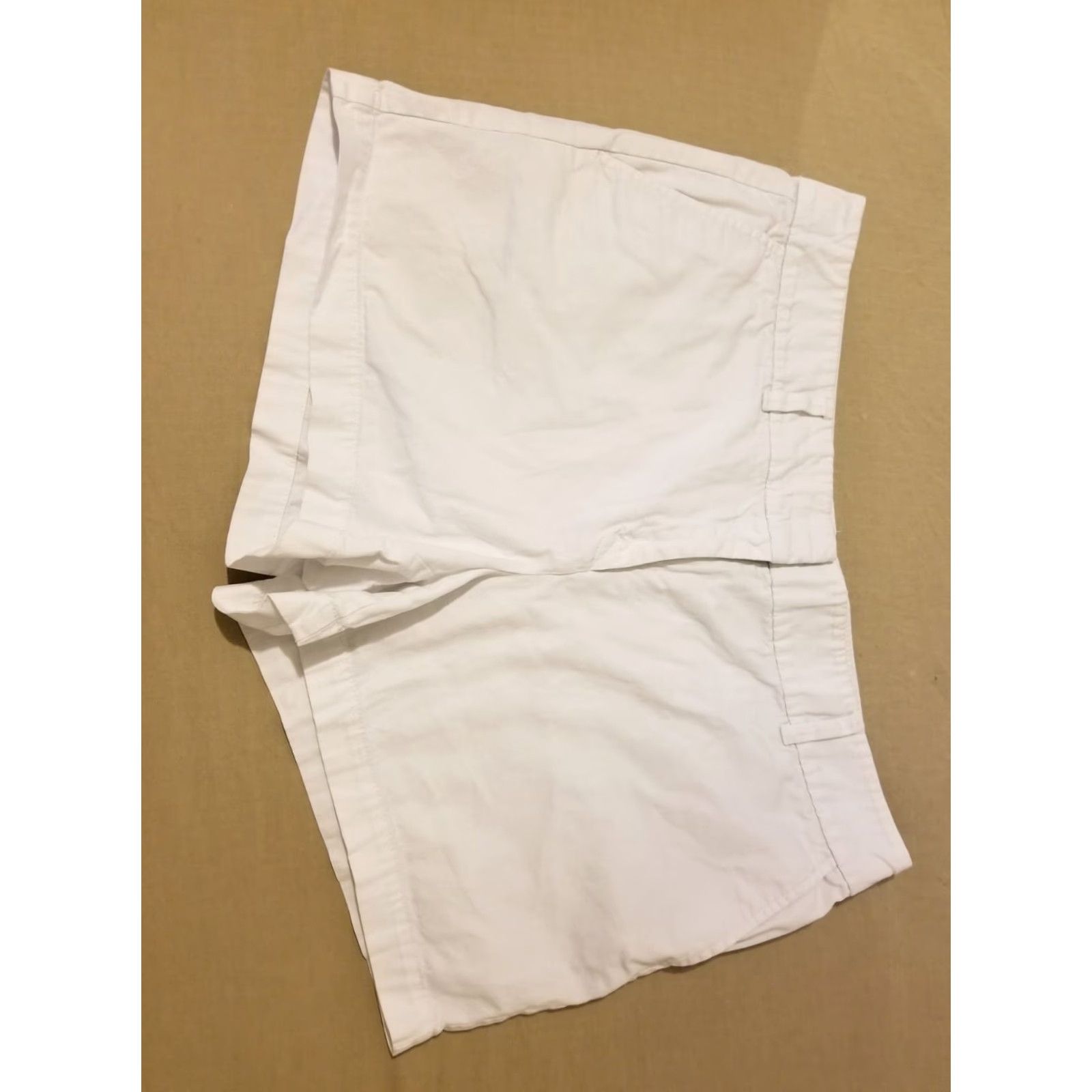 Ann Taylor Womens Ann Taylor Shorts Khaki Beige 12 Cotton Chino Regular Dress Size 34" / US 12 / IT 48 - 2 Thumbnail