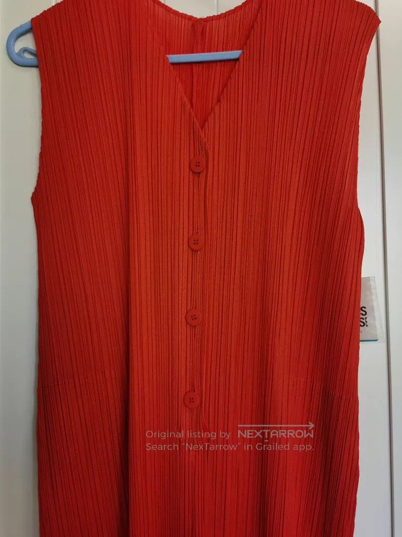 Issey Miyake Issey Miyake Red Dress Size L / US 10 / IT 46 - 3 Thumbnail