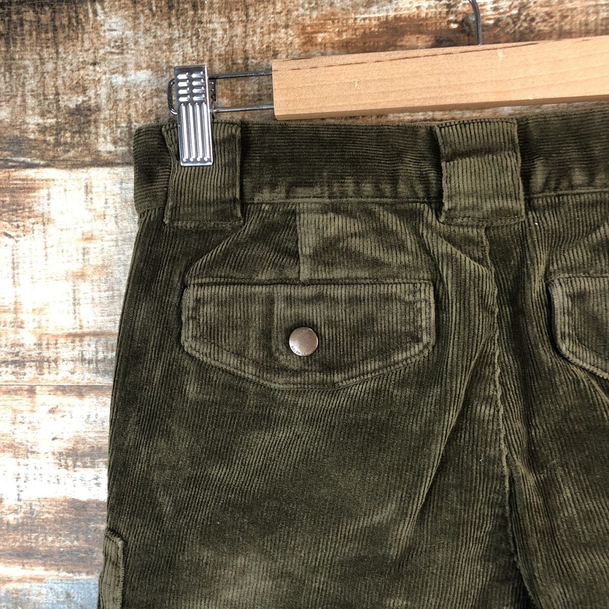 DL Ralph Lauren Green Multipocket Corduroy Pants #C754