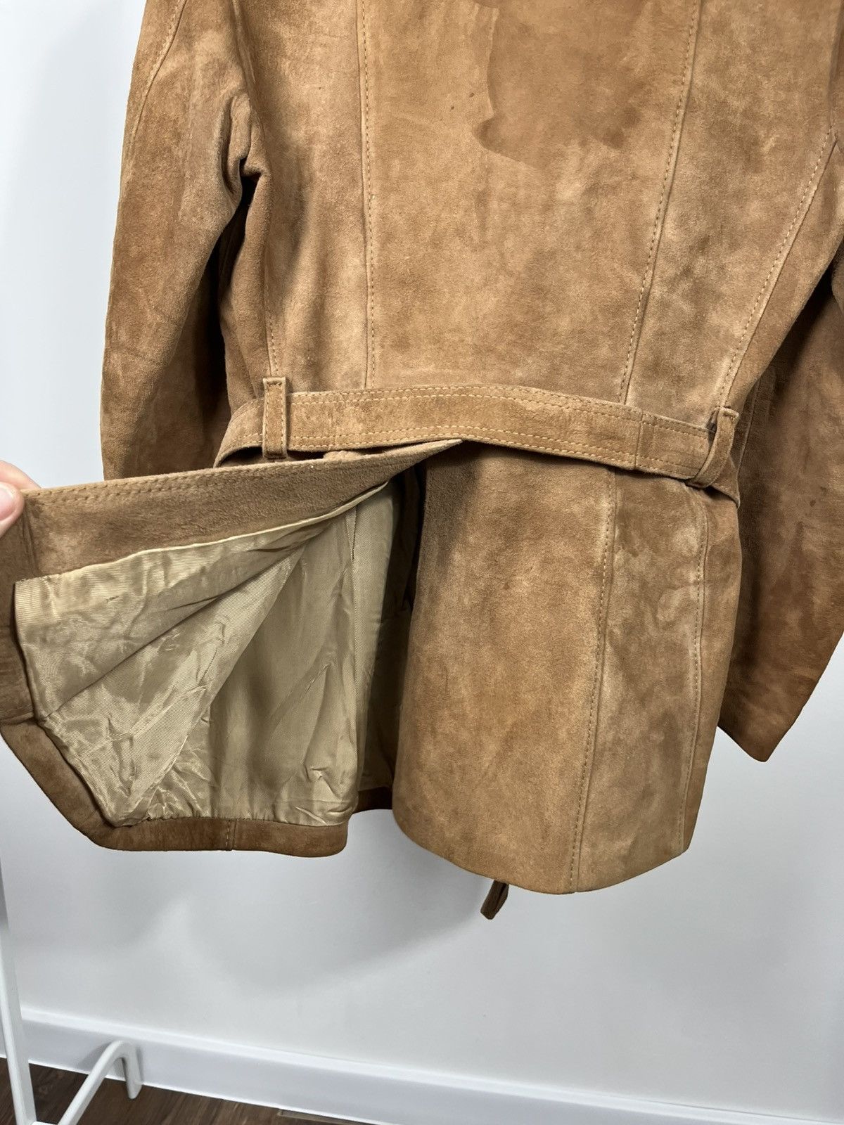 Leather Vintage Suede Leather Jacket Men’s Brown Belted Size US M / EU 48-50 / 2 - 12 Thumbnail