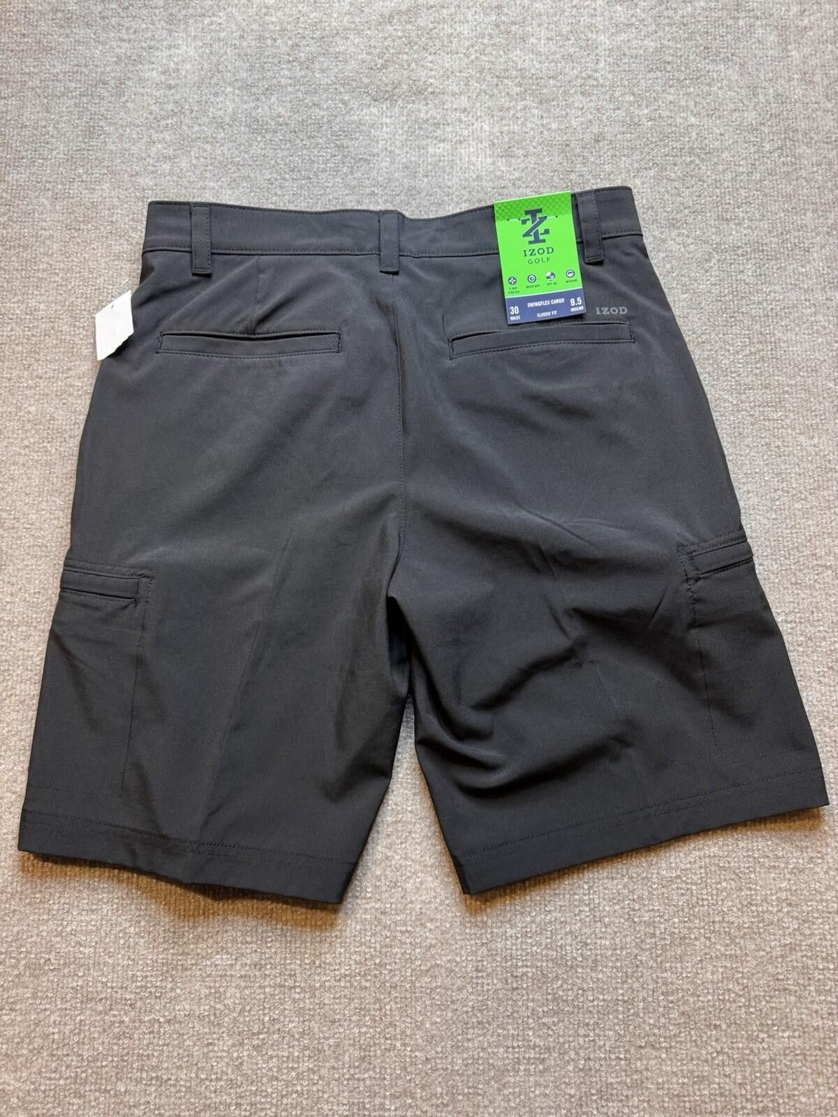 Izod IZOD Men's NWT Golf shorts W30 x 9.5 Black Flat Front [718] Size ONE SIZE - 2 Thumbnail