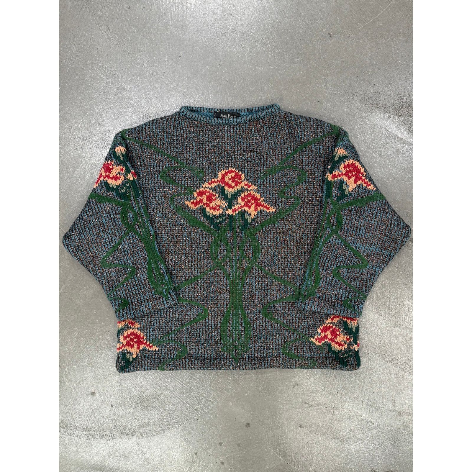 Jean Paul Gaultier A/W1986 Jean Paul Gaultier intarsia floral knit Size US M / EU 48-50 / 2 - 1 Thumbnail