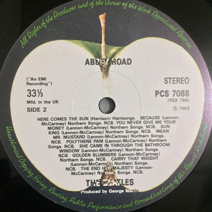 Vintage The Beatles Abbey Road Vinyl 12” inch uk pressings 1969 Size ONE SIZE - 3 Thumbnail
