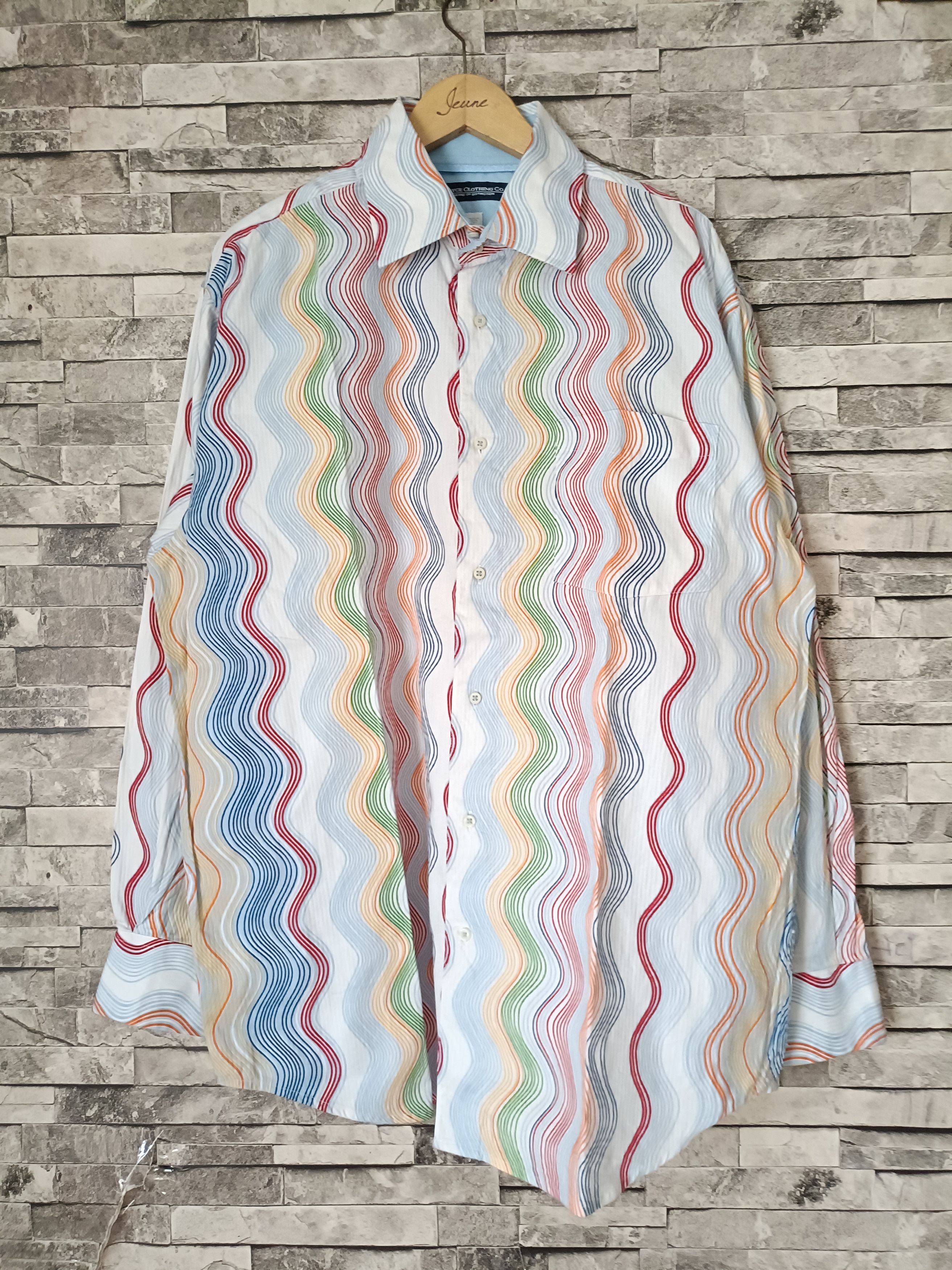 Enyce Enyce multi color wavy Y2K button shirt Size US L / EU 52-54 / 3 - 1 Thumbnail