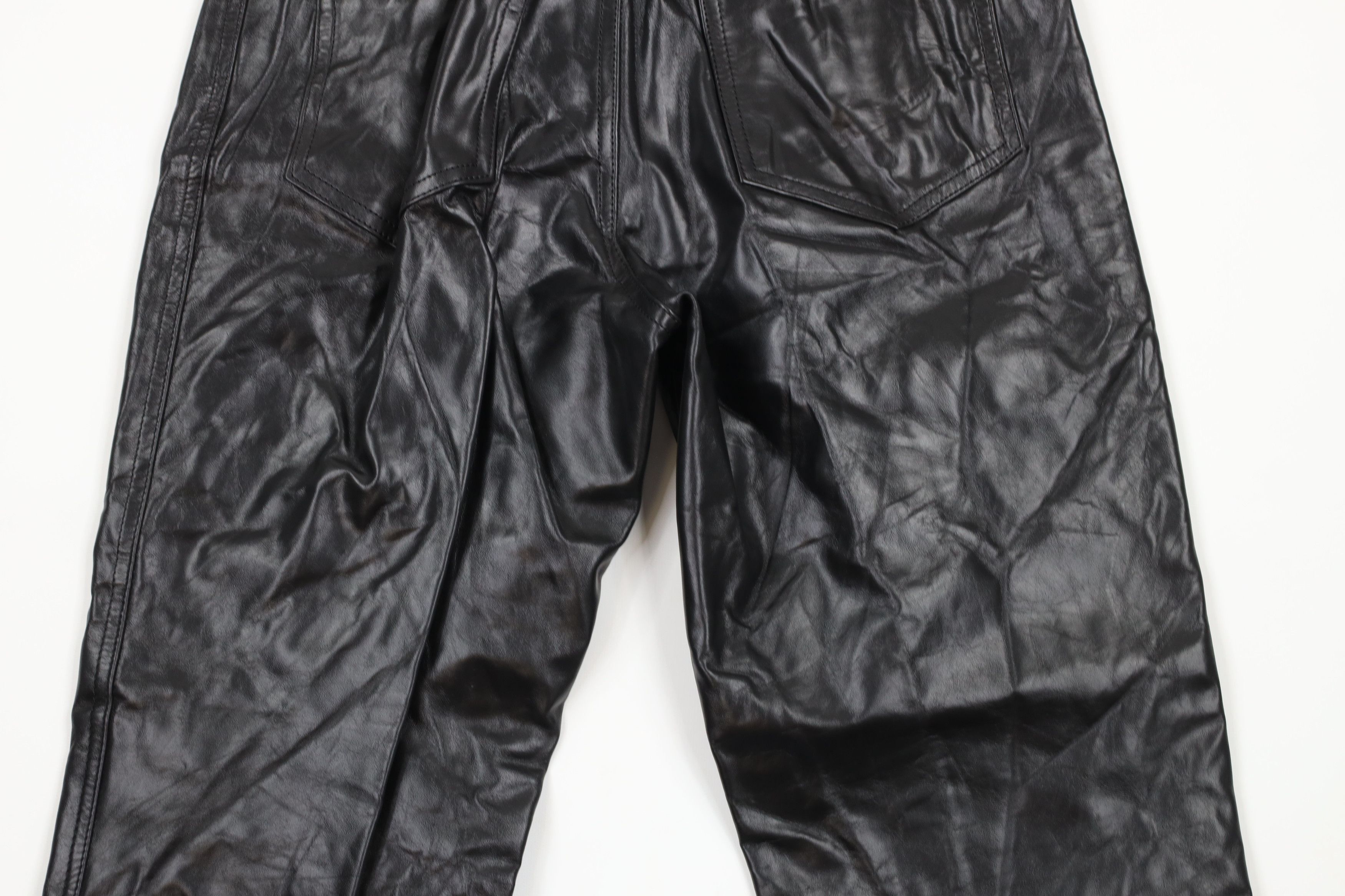 Vintage Vintage 70s 80s Streetwear Flared Leather Pants Black Size 30" / US 8 / IT 44 - 9 Thumbnail