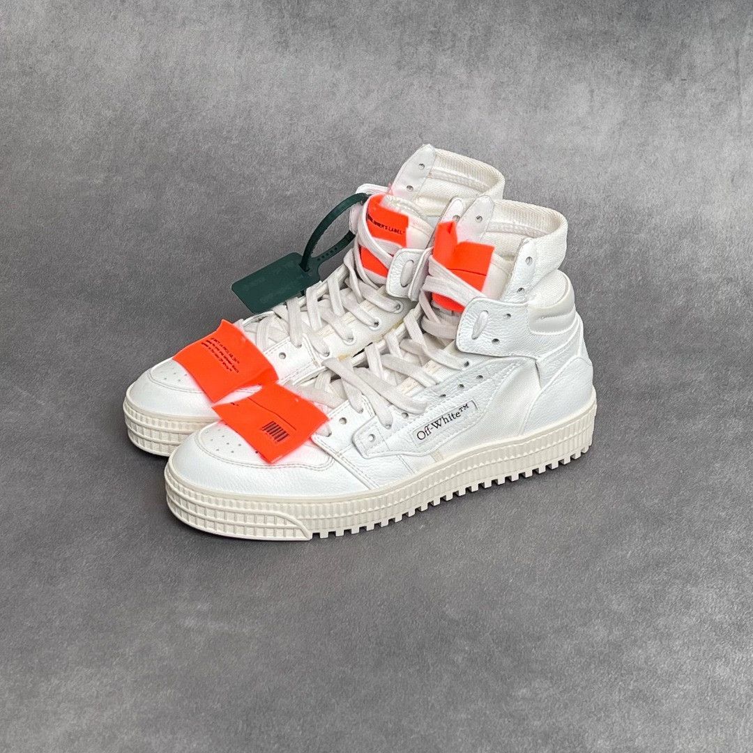 Off-White Off-White Leather White Hitop Sneakers 6 Men Size US 6 / EU 39 - 1 Thumbnail
