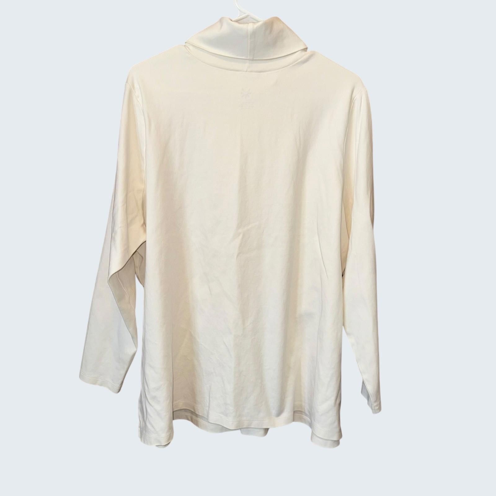 Other Isaac Mizrahi Essentials Cream Turtleneck 3X Long Sleeve Size 3XL / US 20-22 - 2 Thumbnail