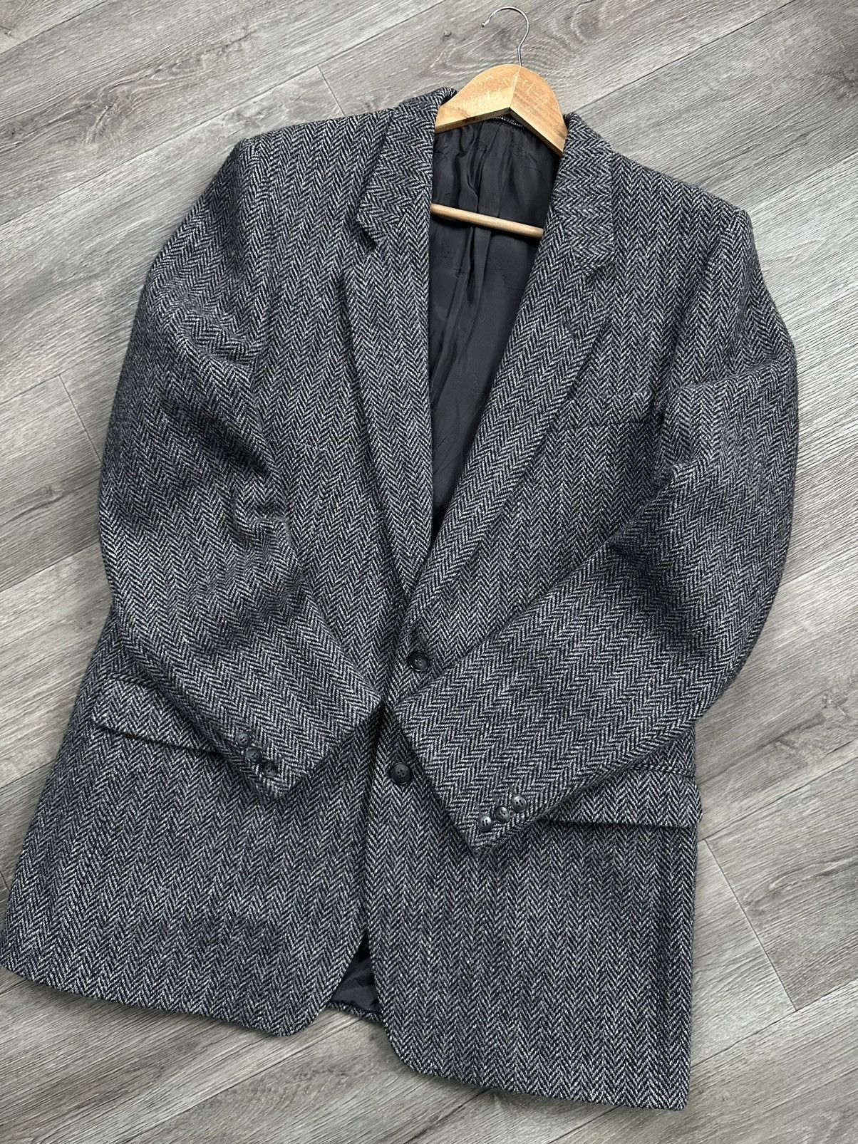 Harris Tweed 🫧 HARRIS TWEED WOOL BLAZER JACKET JAPANESE BRAND Size 46L - 6 Thumbnail