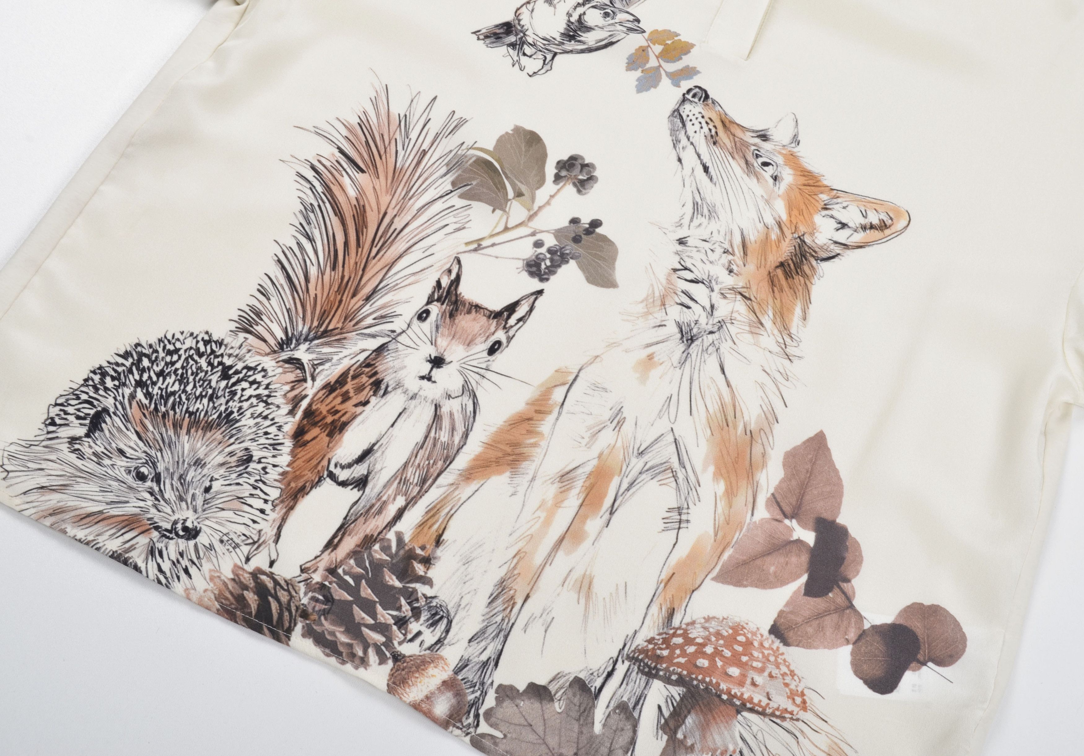 Other Marc Cain Animal Print Fox Bird Nature Graphic Silk Blouse Size S / US 4 / IT 40 - 5 Thumbnail