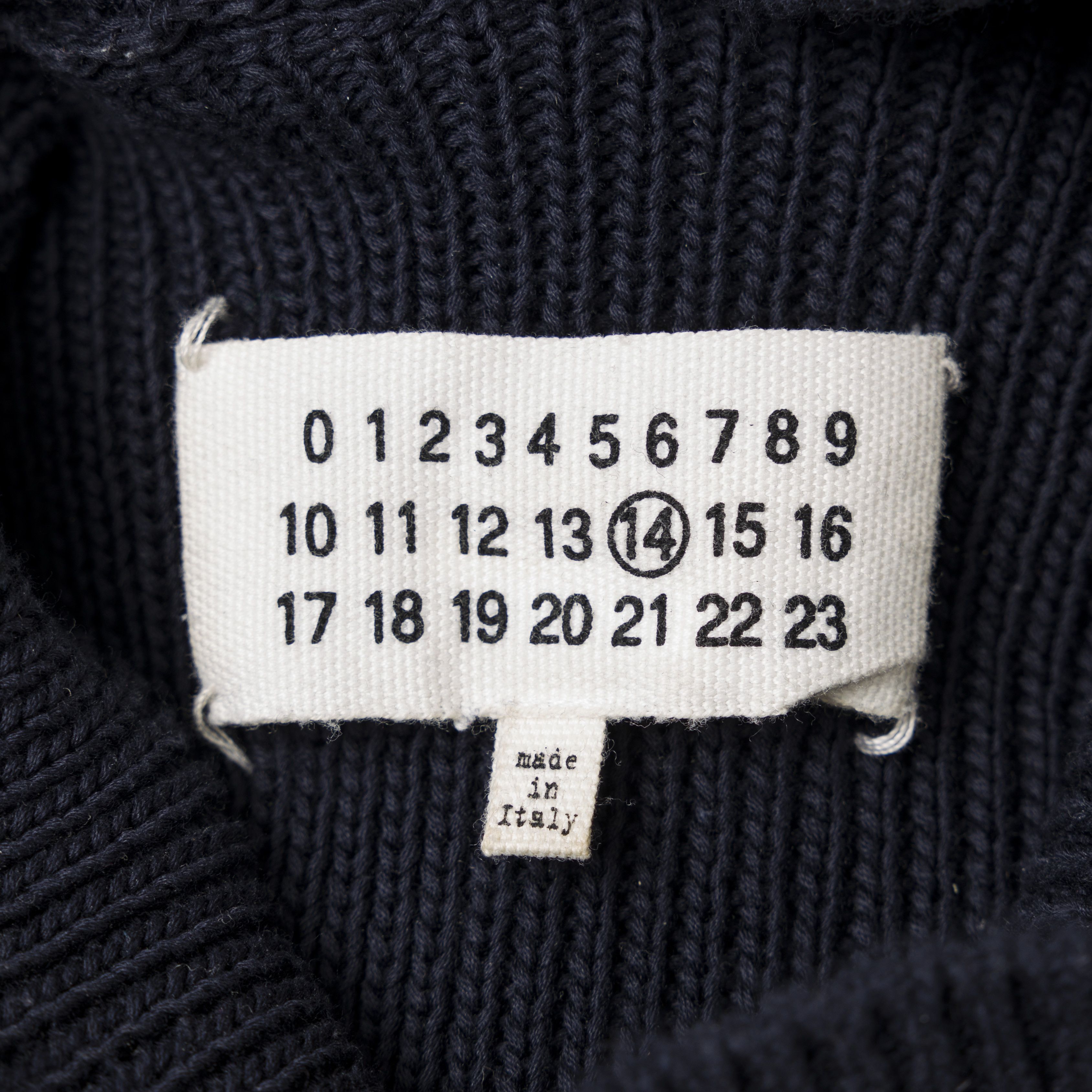 Maison Margiela MAISON MARGIELA Mock Neck Cotton Sweater Navy Size US L / EU 52-54 / 3 - 4 Thumbnail