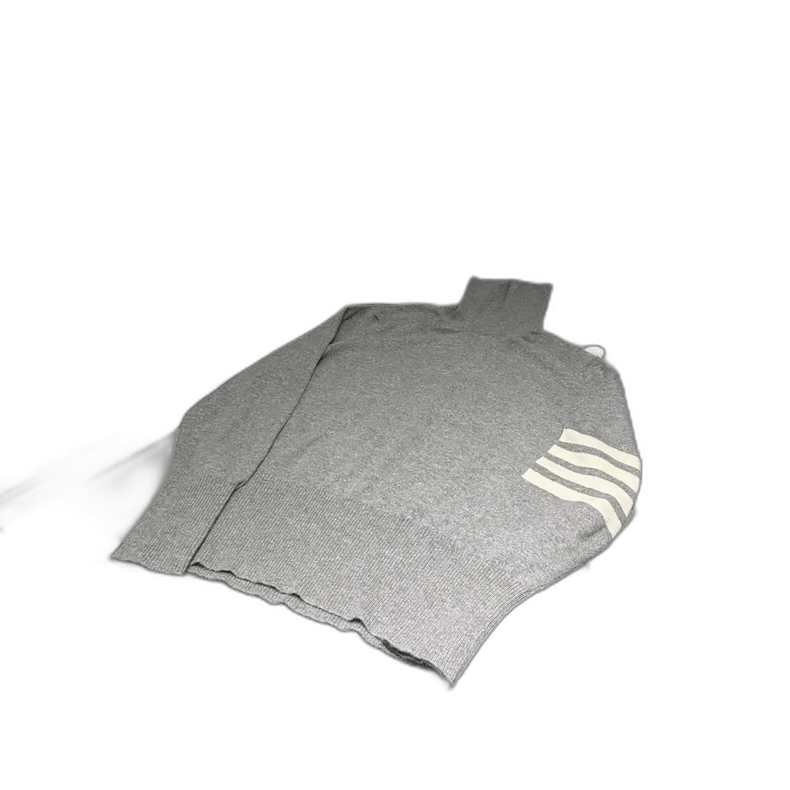 Thom Browne Thom Browne Gray Striped Sweater Size 4 Size US M / EU 48-50 / 2 - 1 Thumbnail