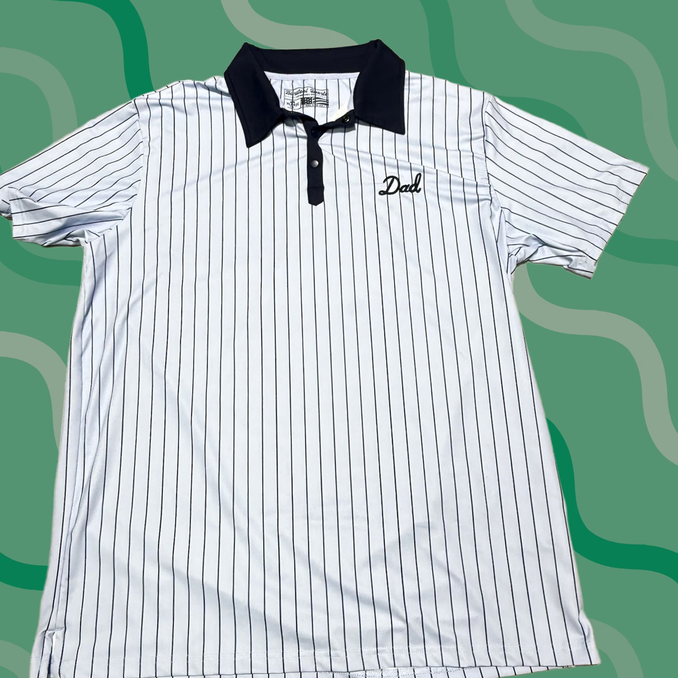 Vintage Barstool Sports Polo Shirt Mens XL Blue Striped Short Sleeve Collar Button Regular Fit Golf Casual Size US XL / EU 56 / 4 - 1 Thumbnail