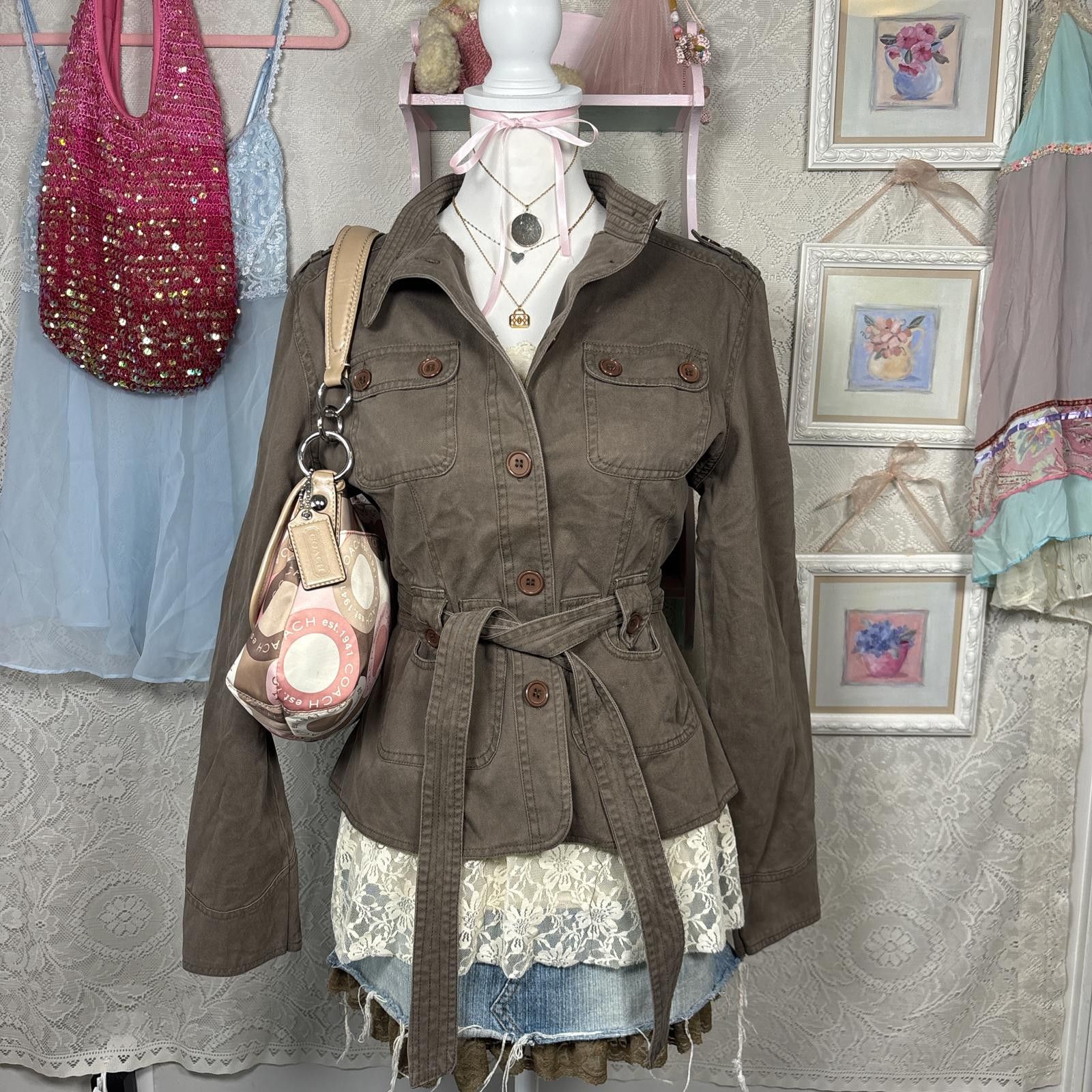 Other vintage tie up fitted jacket Size M / US 6-8 / IT 42-44 - 1 Thumbnail