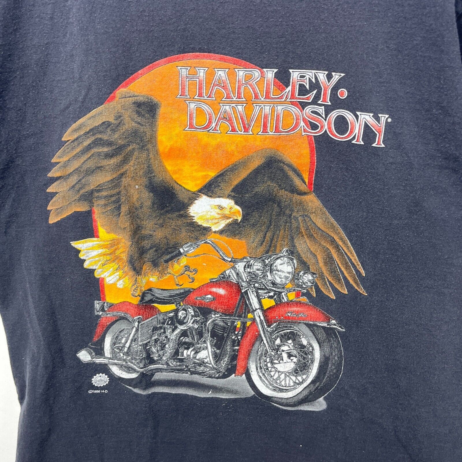 Vintage Vintage 90s Harley Davidson Eagle Single Stitch USA Large Size US L / EU 52-54 / 3 - 3 Thumbnail