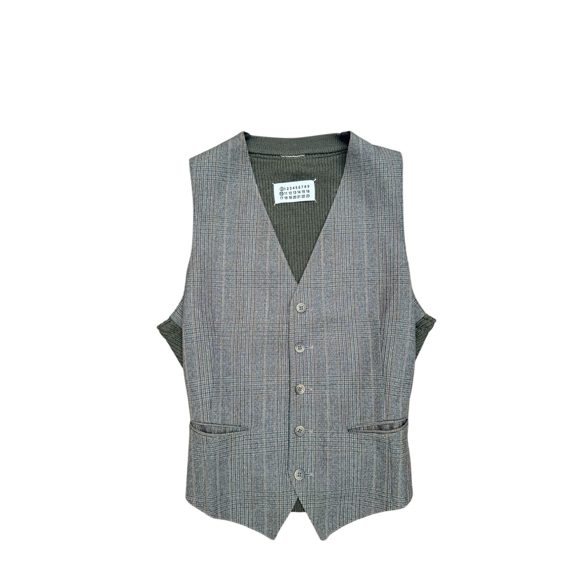 Maison Margiela Early 2000s Artisanal Grey Wool Vest Size US M / EU 48-50 / 2 - 1 Thumbnail