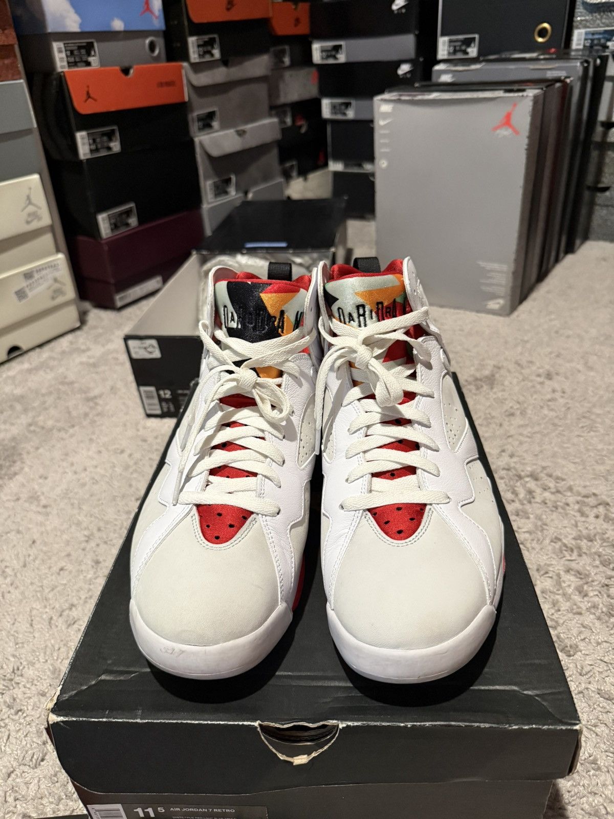 Jordan Brand Air Jordan Retro 7 Hare 2015 Size US 11.5 / EU 44-45 - 6 Thumbnail