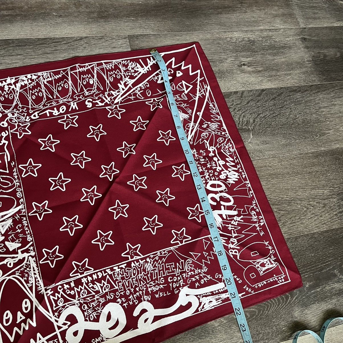 Asspizza New Asspizza 730 Exclusive Bandana Burgundy White Stars Size ONE SIZE - 3 Thumbnail