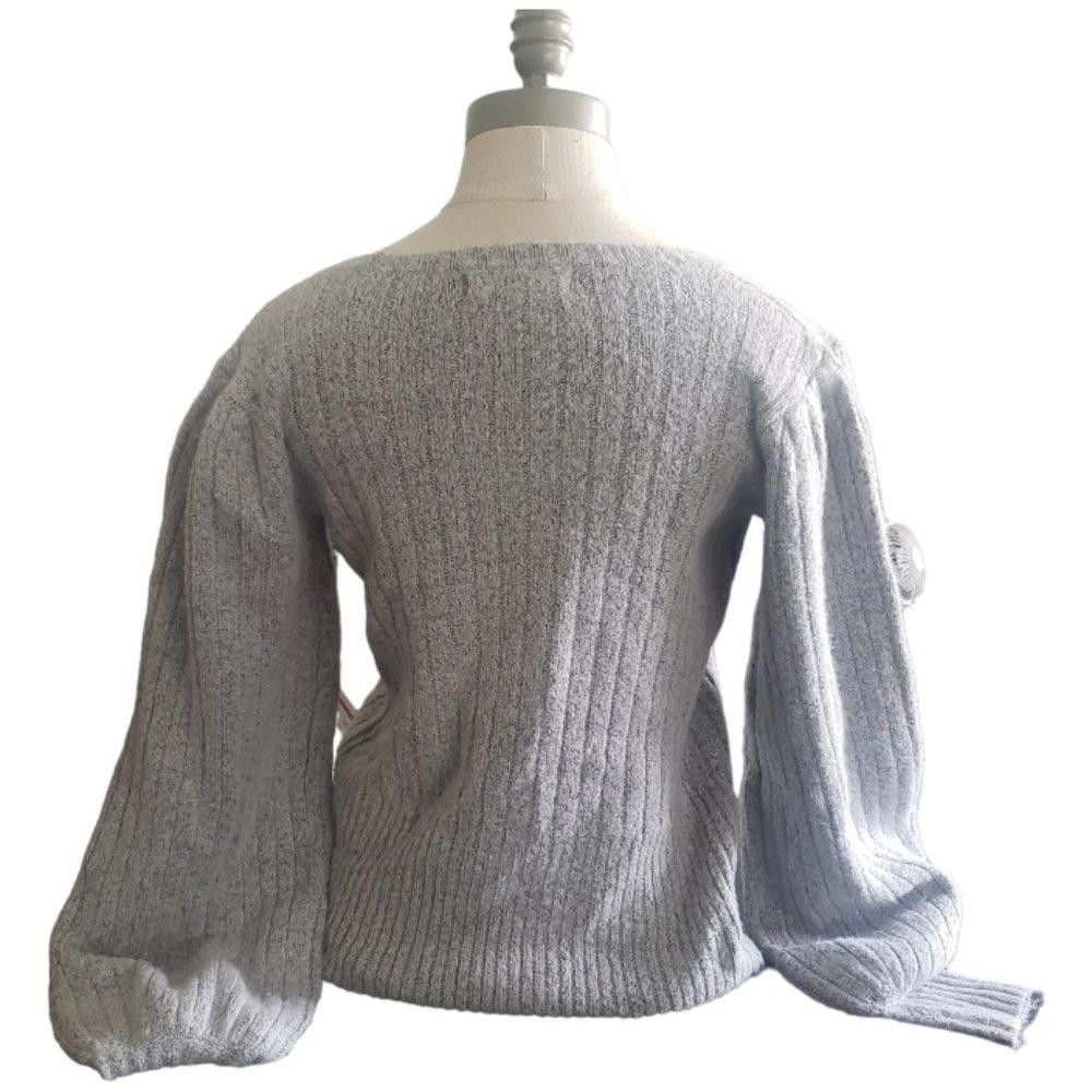 Designer CT885 Marled Ladies Long Sleeve Scoop Neck Ribbed Sweater S Size S / US 4 / IT 40 - 2 Thumbnail