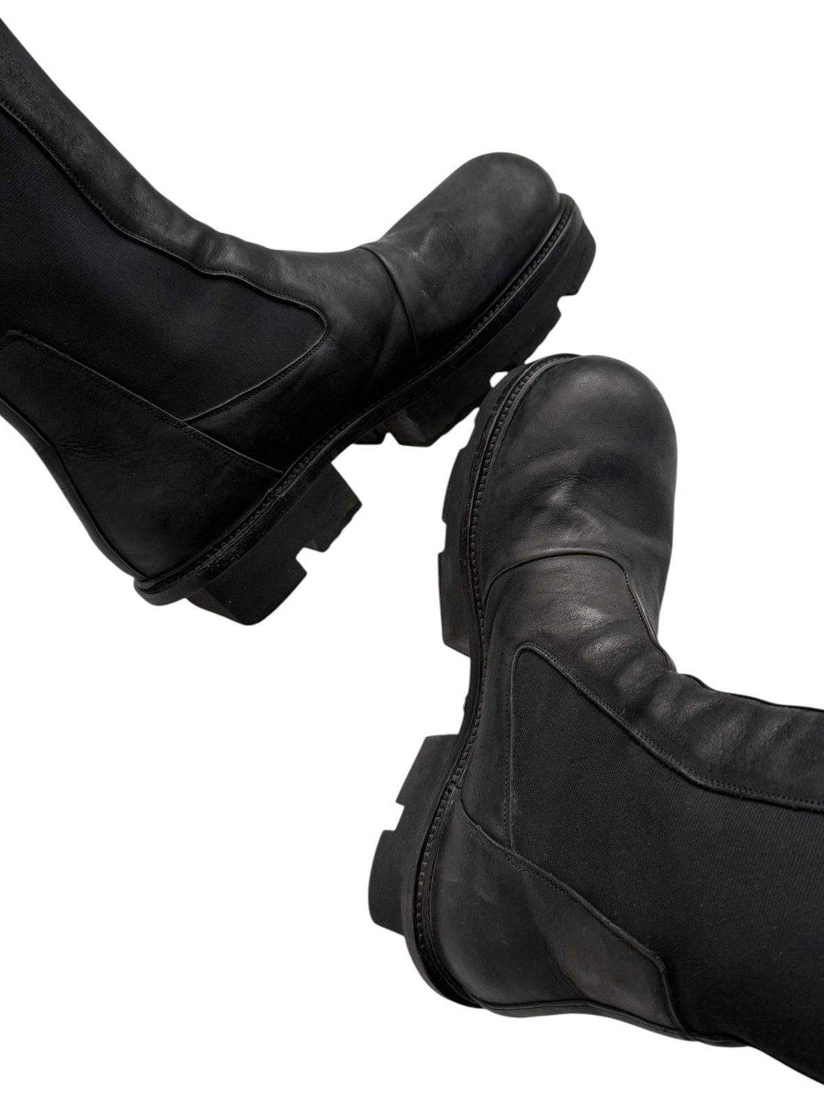 Rick Owens Oiled Leather Megatooth Sole Bozo Boot Size US 12 / EU 45 - 6 Thumbnail