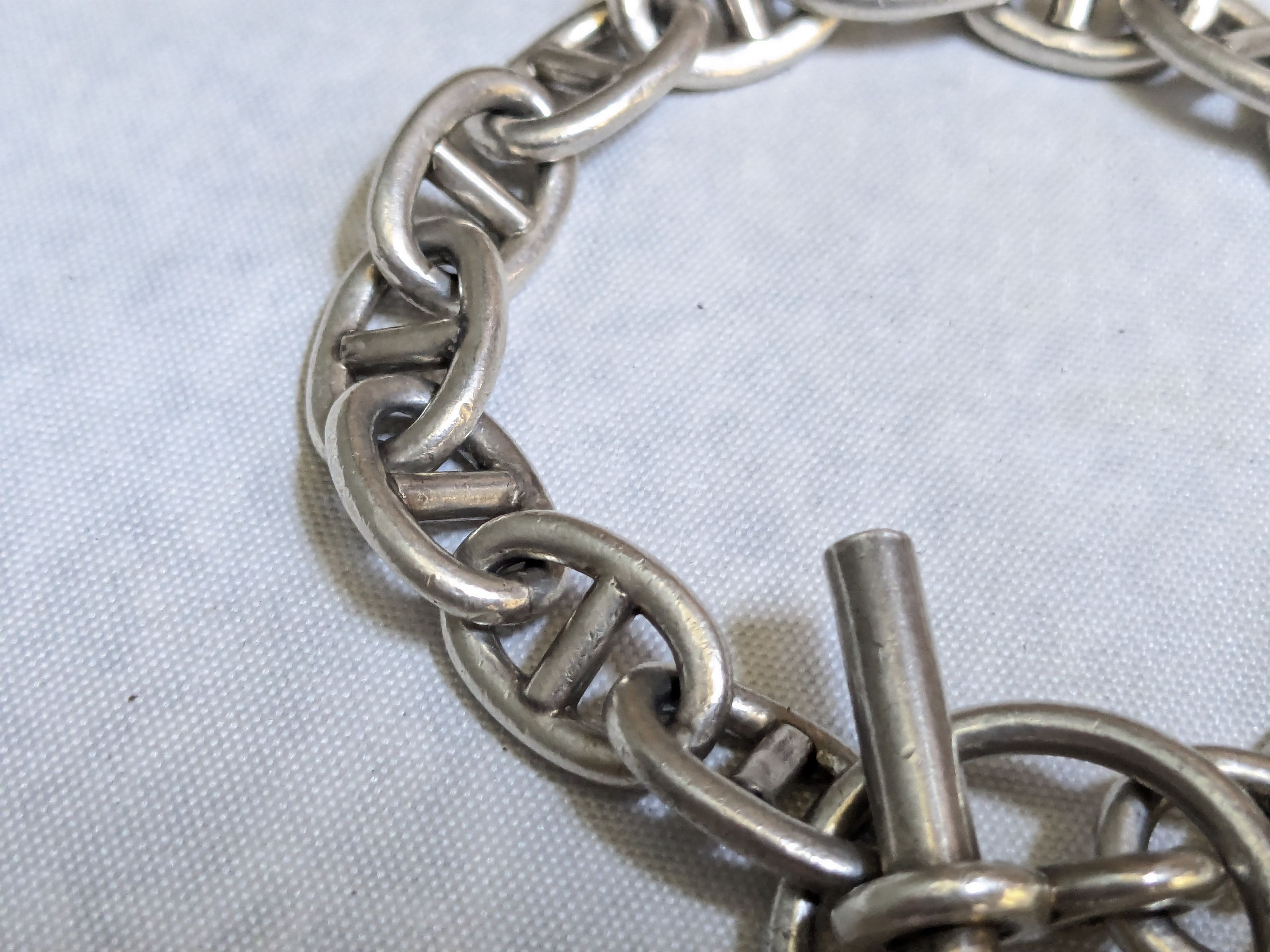Jewelry Vintage Taxco Sterling Silver Bracelet Anchor Mariner 7.75" Size ONE SIZE - 7 Thumbnail