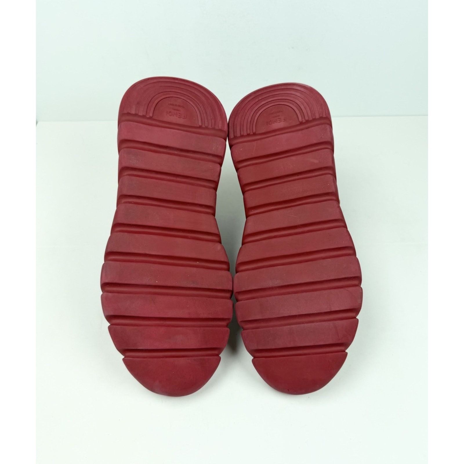 Fendi Size 7 - Fendi Technical Knit Logo Red High Size US 7 / EU 40 - 6 Thumbnail