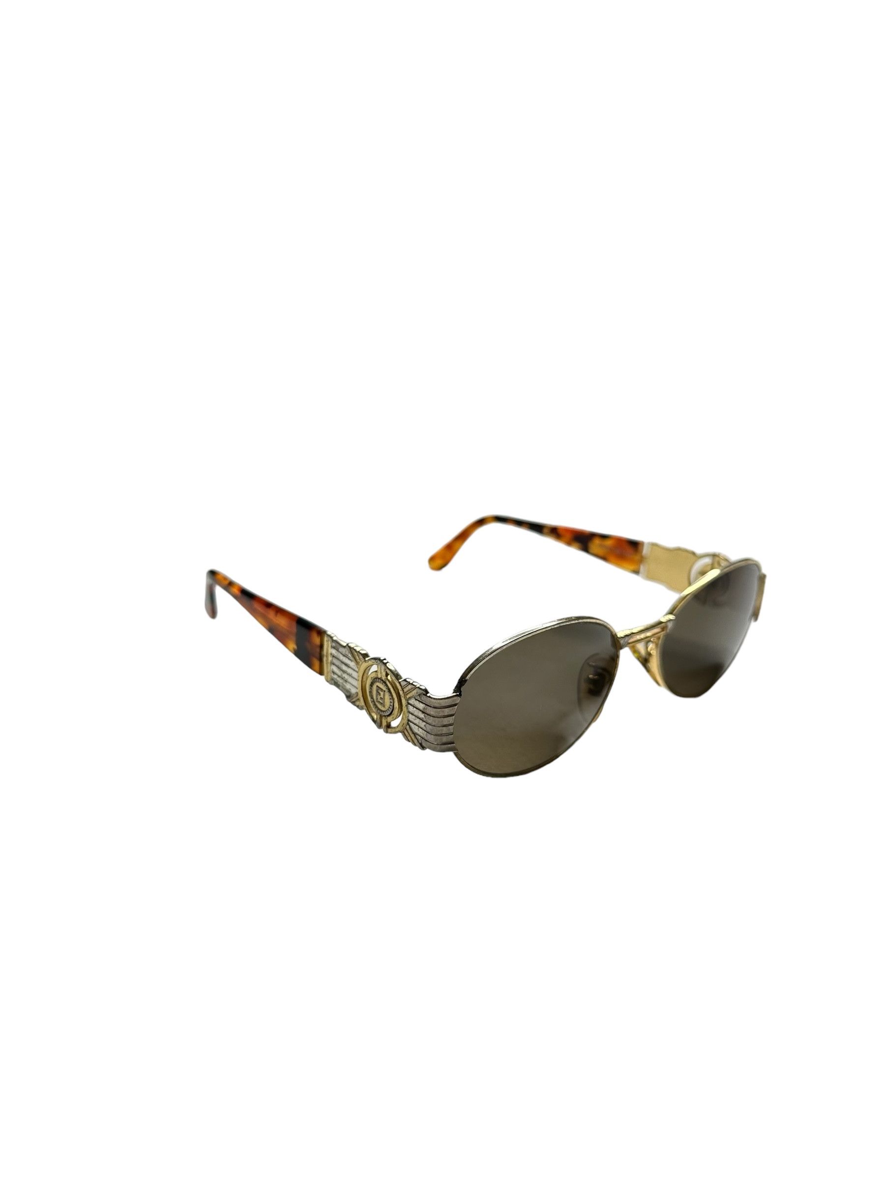 Fendi Fendi Round Gatsby Ivory Vintage Sunglasses Size ONE SIZE - 3 Thumbnail