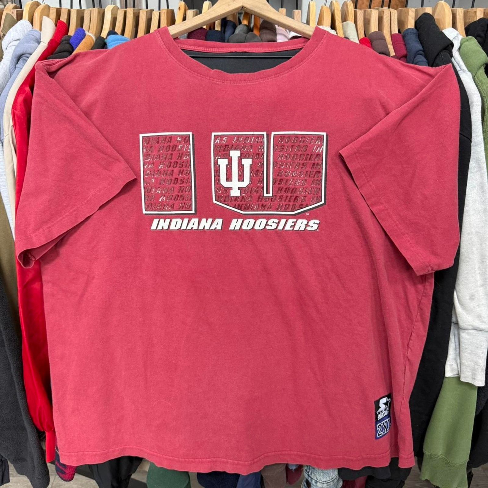 Starter Vintage 90s Starter Indiana Hoosiers T-Shirt Size US XXL / EU 58 / 5 - 1 Thumbnail