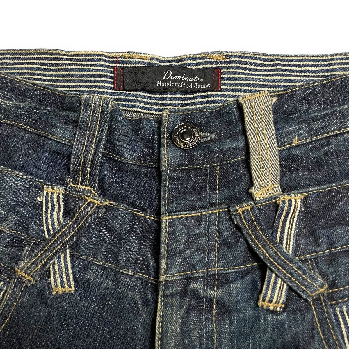 If Six Was Nine × Japanese Brand × Le Grande Bleu (L.G.B.) 🇯🇵 DOMINATED HANDCRAFTED DOUBLE WAIST DISTRESSED DENIM PANTS Size US 30 / EU 46 - 6 Thumbnail