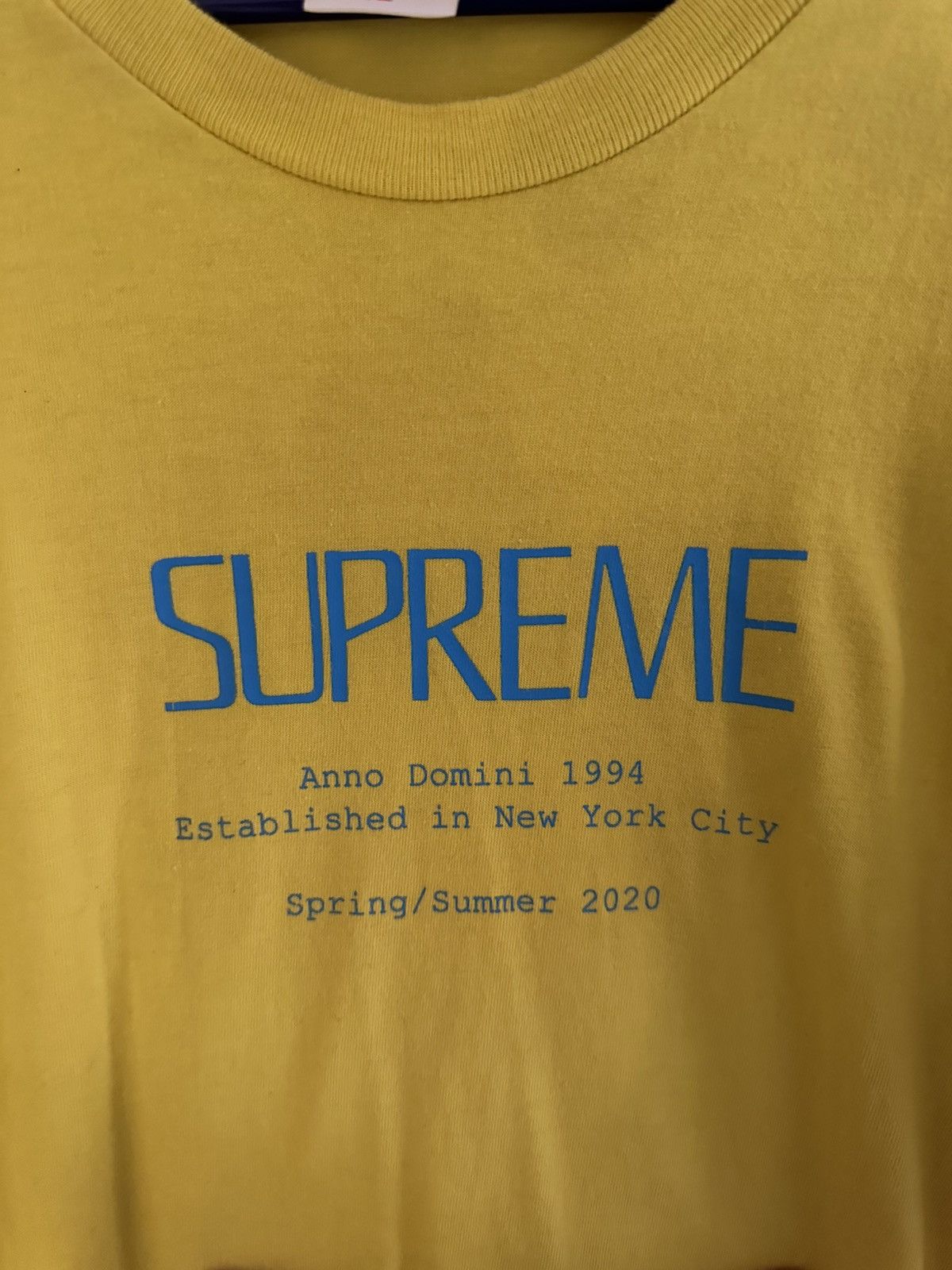 Supreme Supreme Anno Domini T-Shirt Yellow XL Size US XL / EU 56 / 4 - 2 Thumbnail